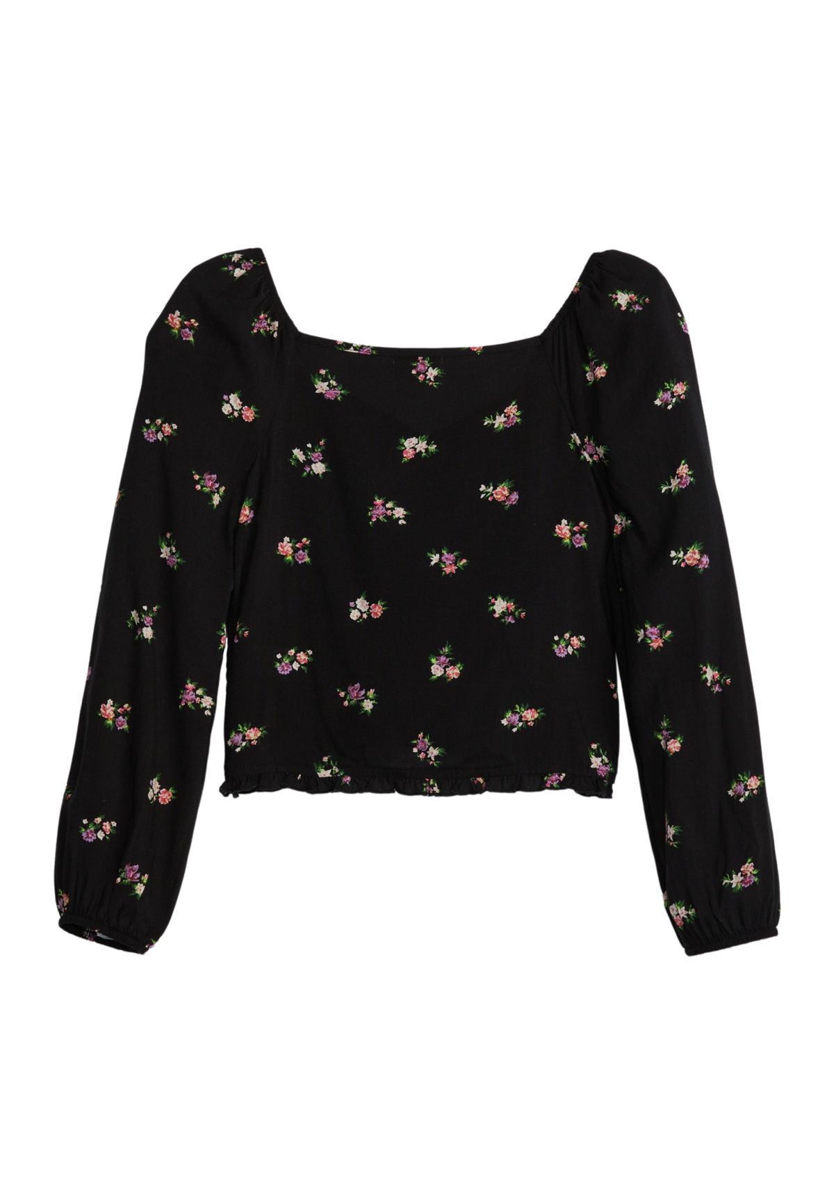 Girls 7-16 Blouson Sleeve Floral Top 