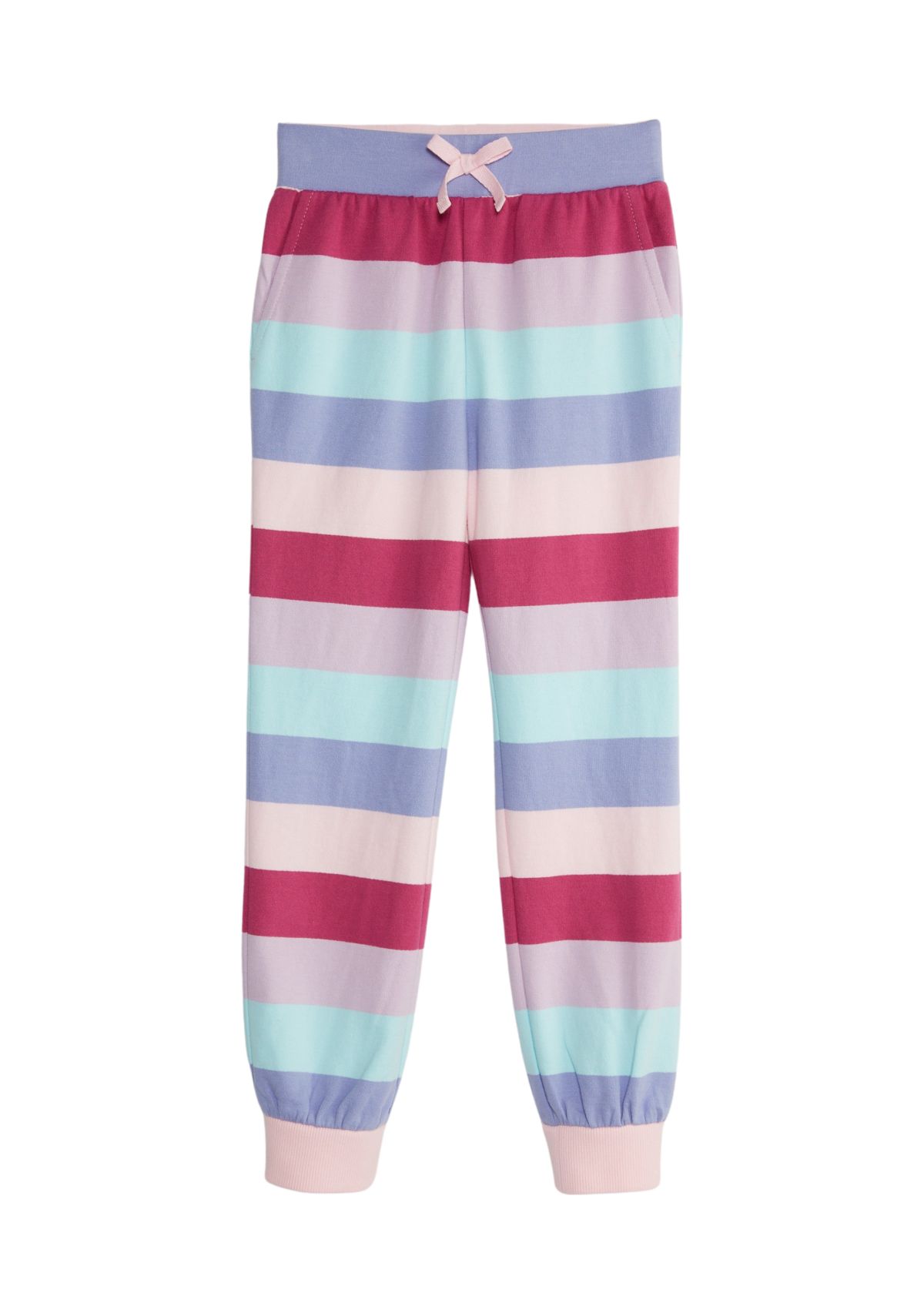 Girls 4-6x High Rise Striped Sweatpants 