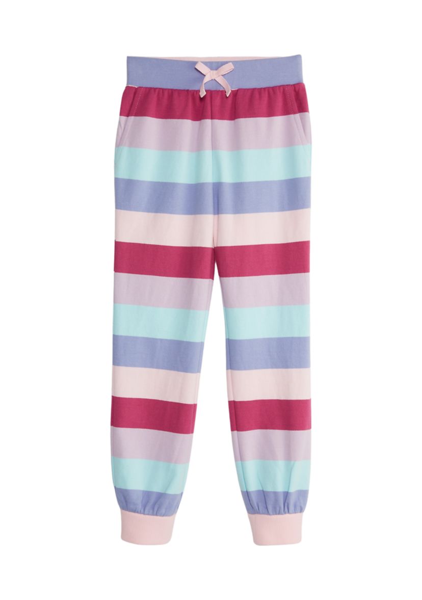 Girls 4-6x High Rise Striped Sweatpants 