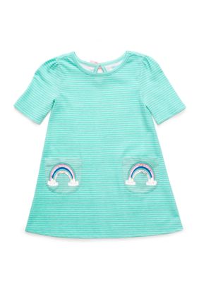 Lightning Bug Girls 4-10 Elbow Sleeve Pocket Dress | belk