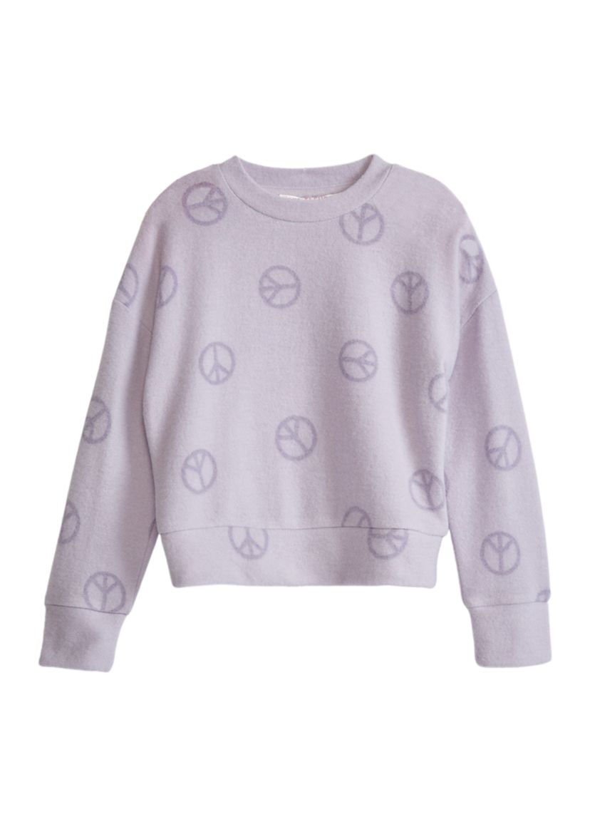 Girls 4-6x Printed Hacci Top