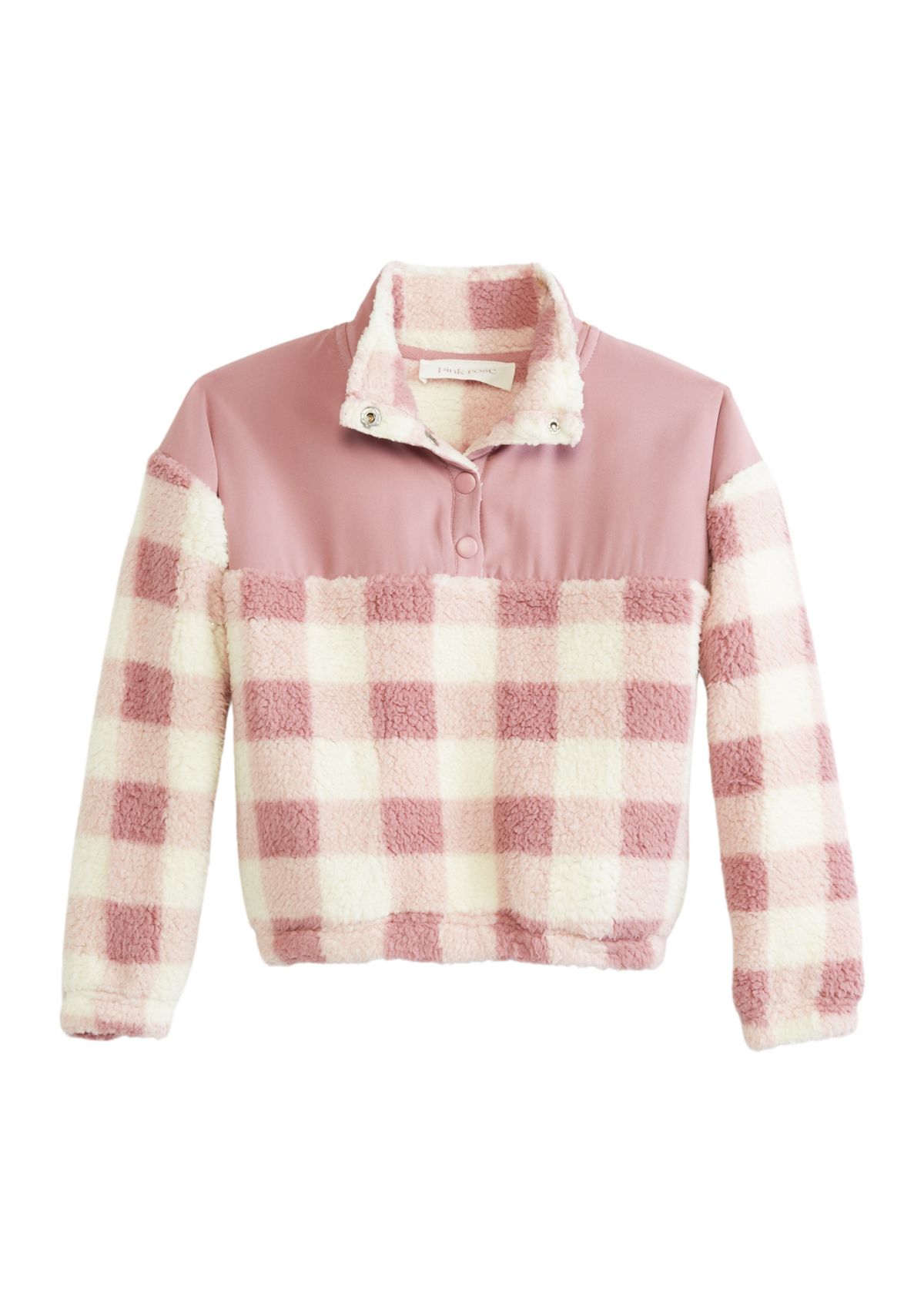Girls 4-6x Long Sleeve Fleece Fashion Basic Sweatshirt