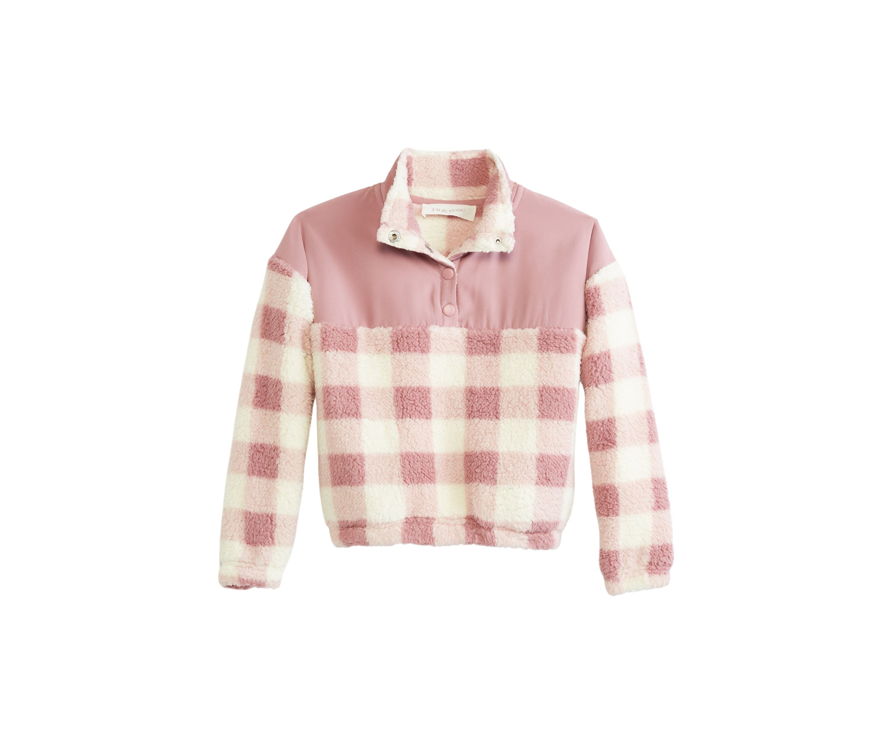 Girls 4-6x Long Sleeve Fleece Fashion Basic Sweatshirt