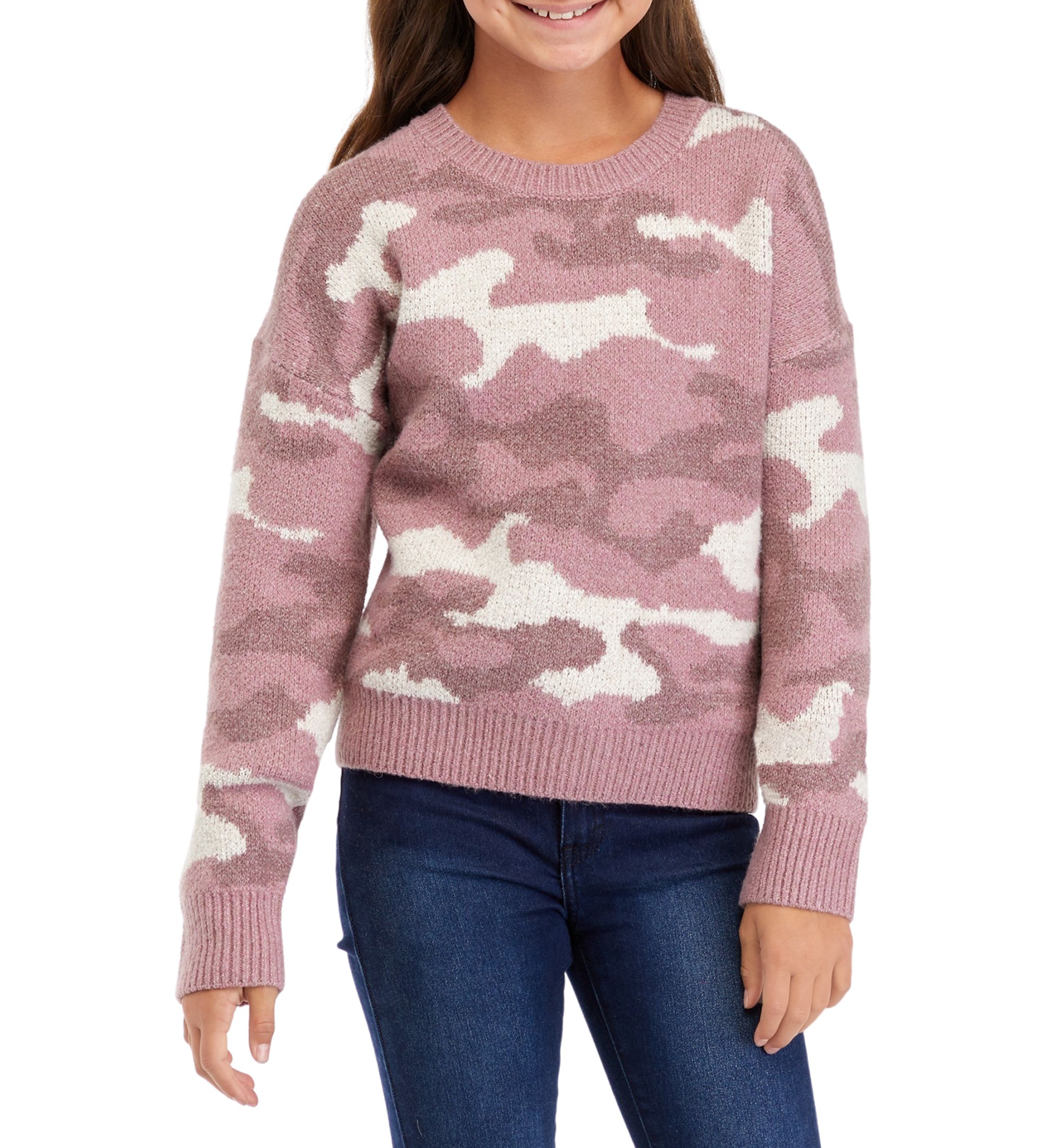 Girls 4-6x Printed Jacquard Sweater