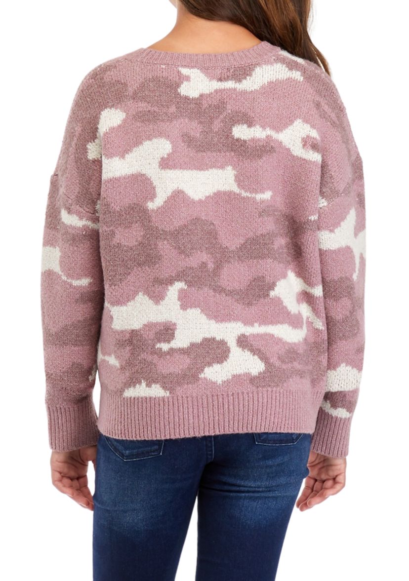 Girls 4-6x Printed Jacquard Sweater