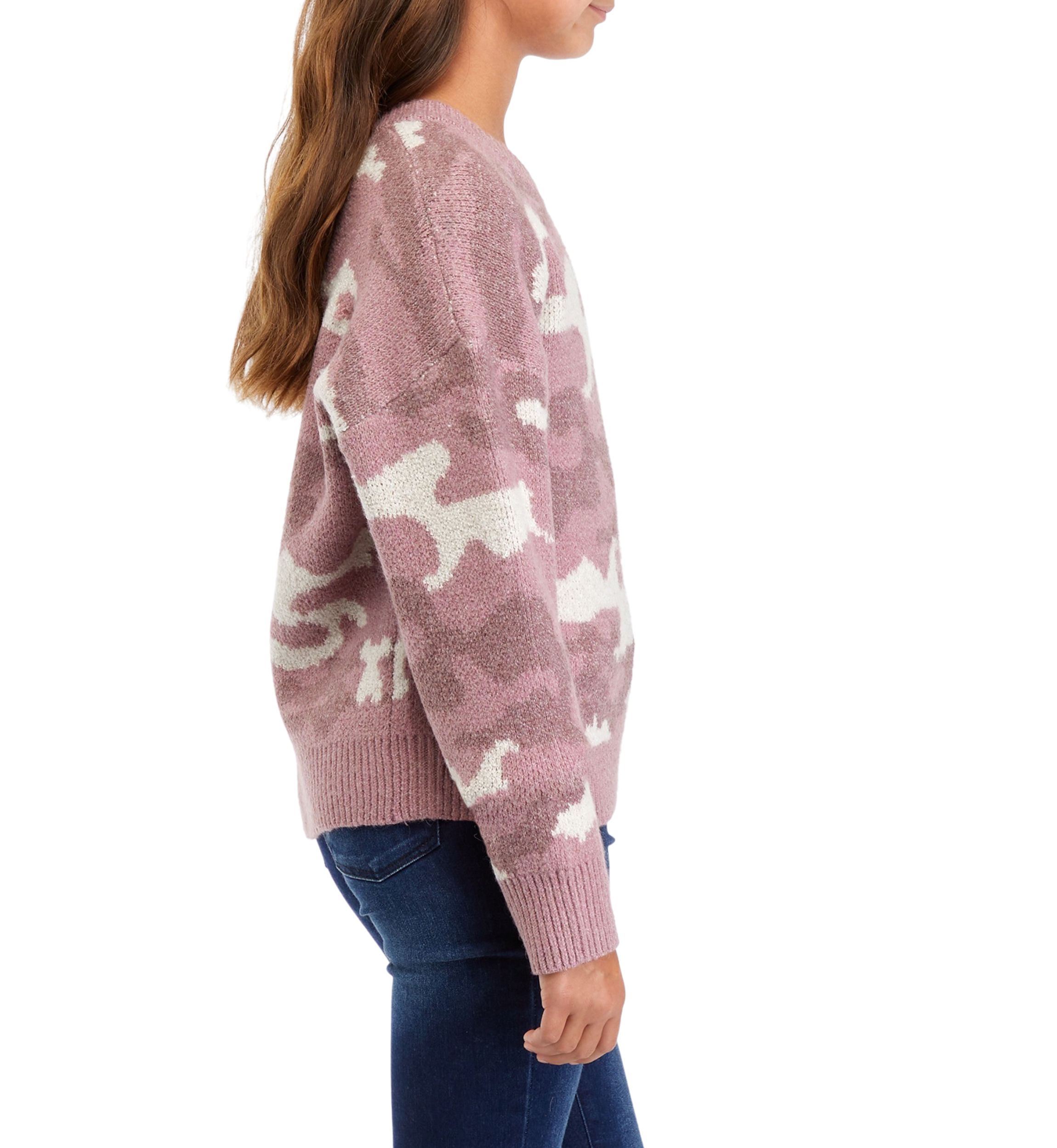 Girls 4-6x Printed Jacquard Sweater