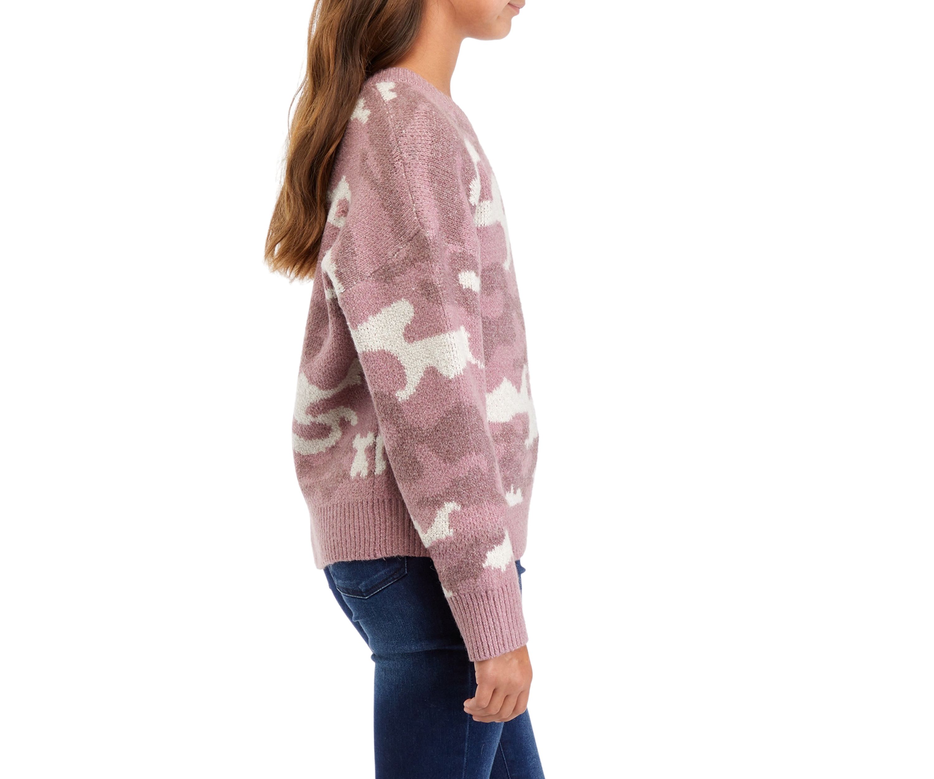 Girls 4-6x Printed Jacquard Sweater