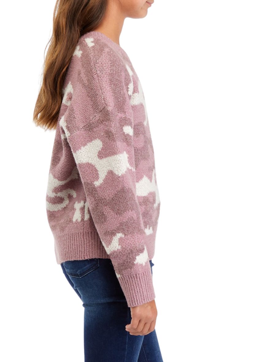 Girls 4-6x Printed Jacquard Sweater