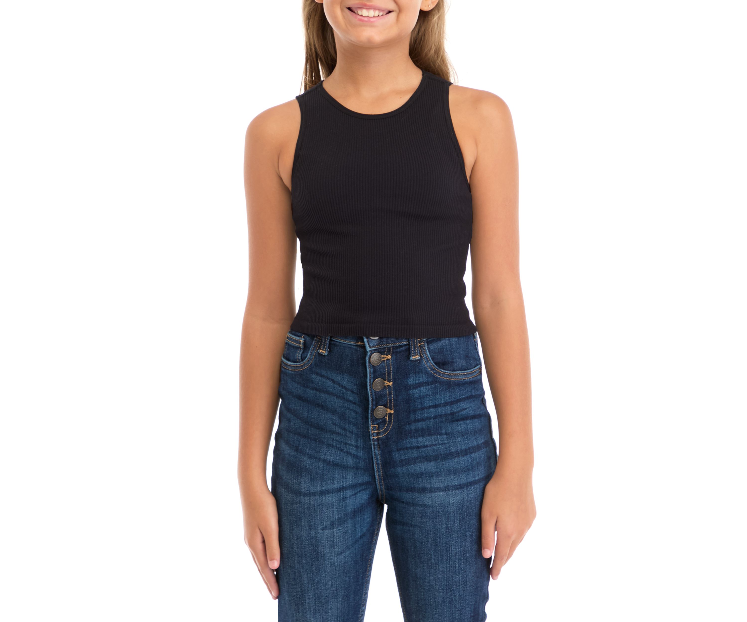 Girls 7-16 Cropped Seamless Tank Top