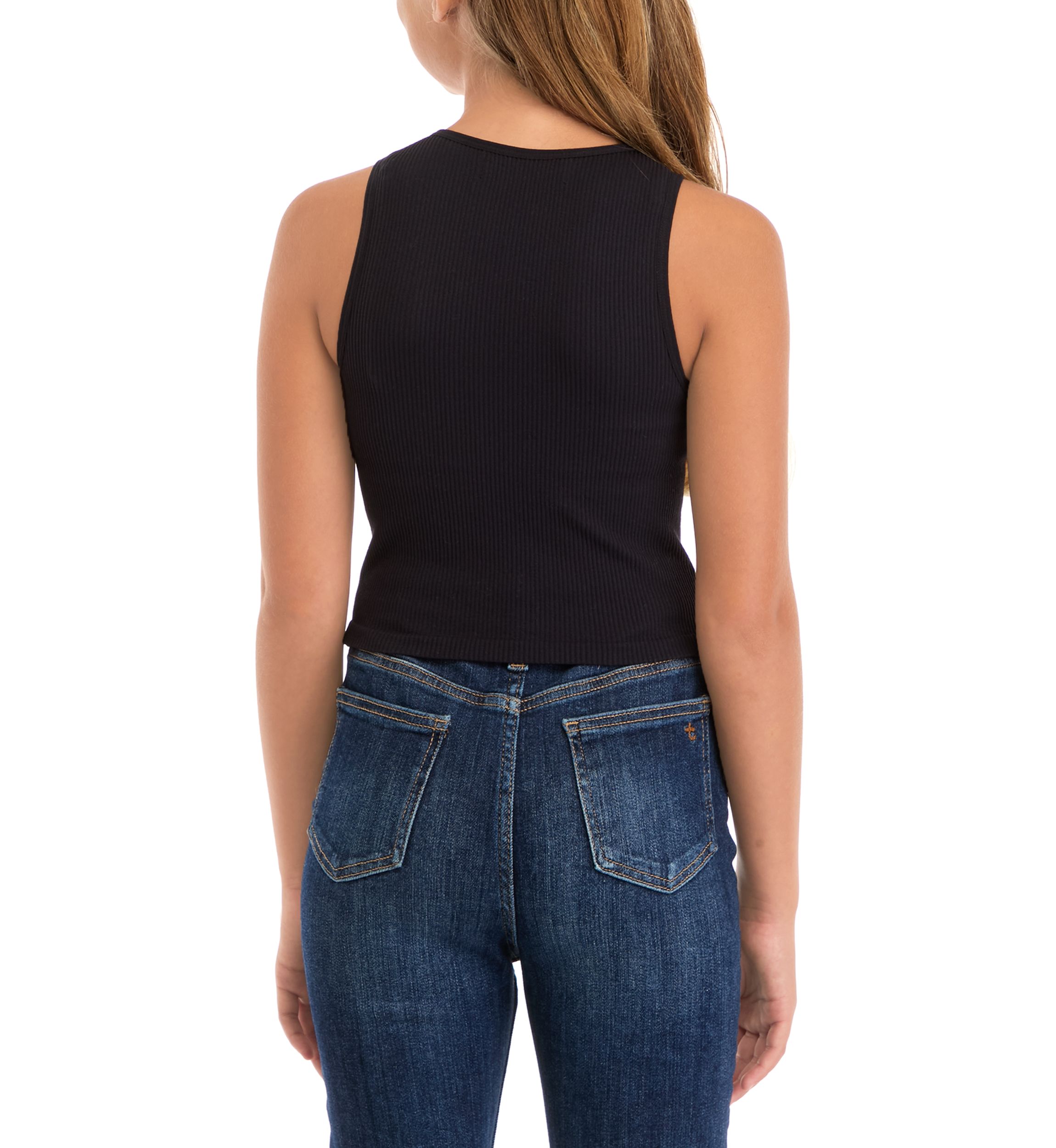 Girls 7-16 Cropped Seamless Tank Top