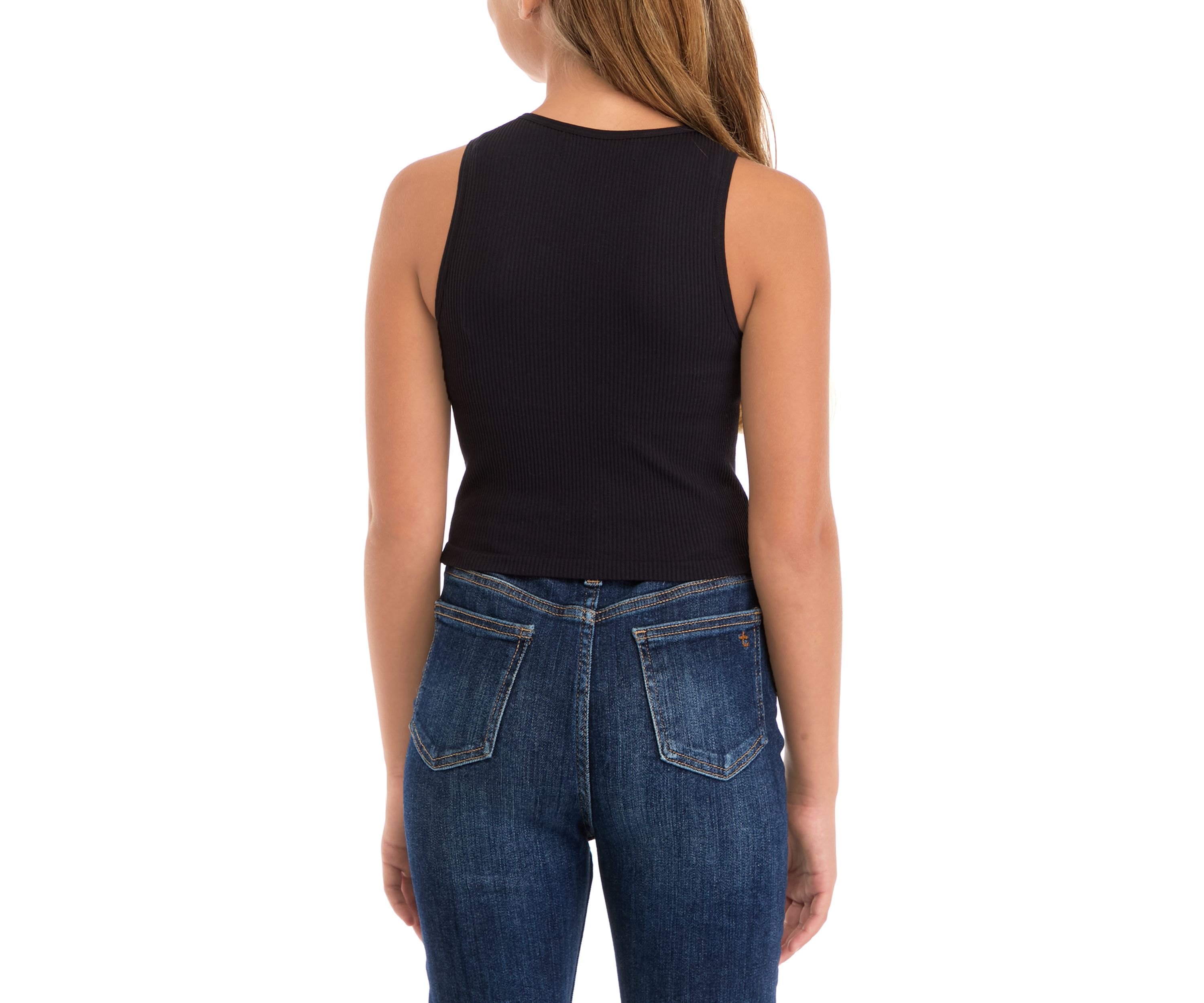 Girls 7-16 Cropped Seamless Tank Top