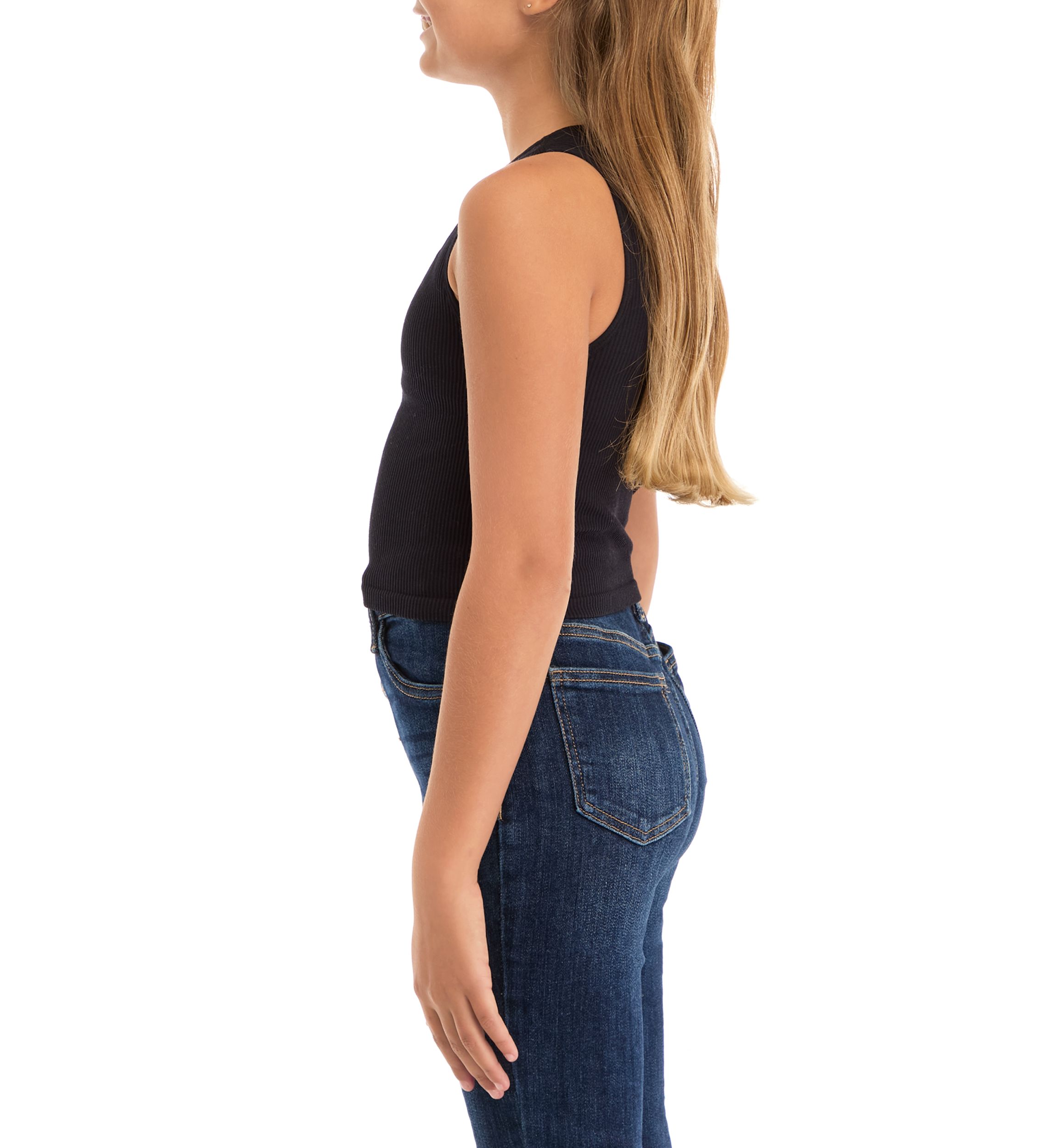 Girls 7-16 Cropped Seamless Tank Top