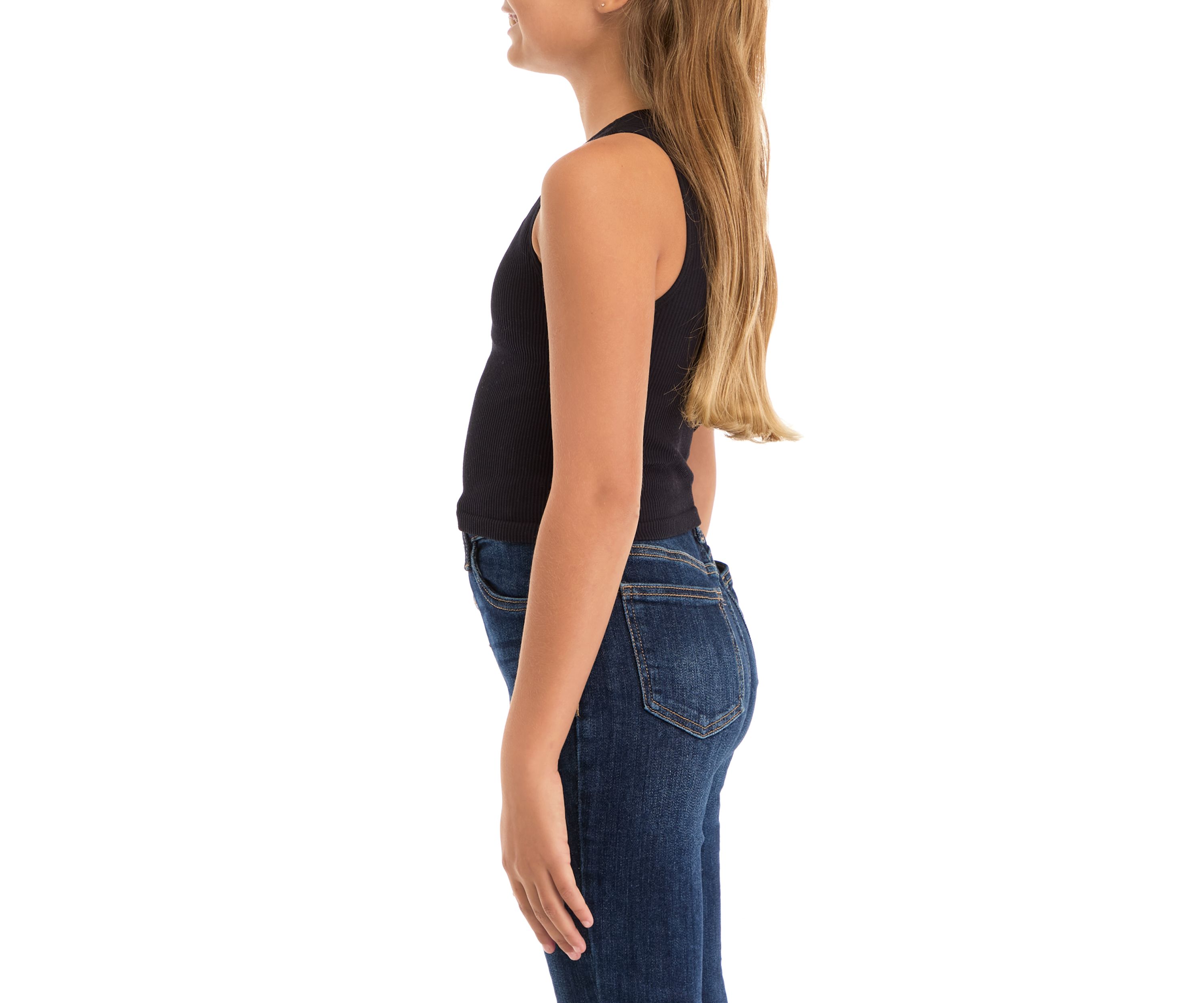 Girls 7-16 Cropped Seamless Tank Top