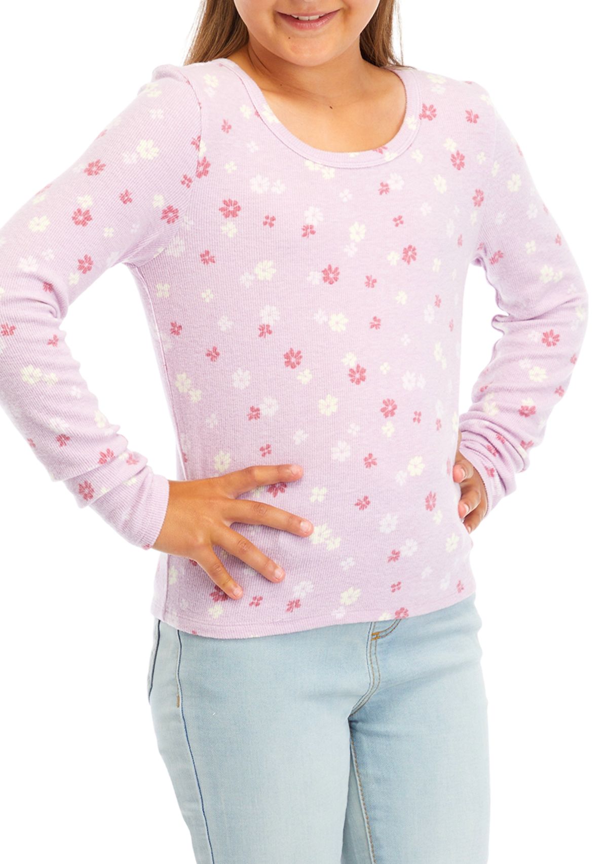 Girls 7-16 Scoop Neck Basic T-Shirt