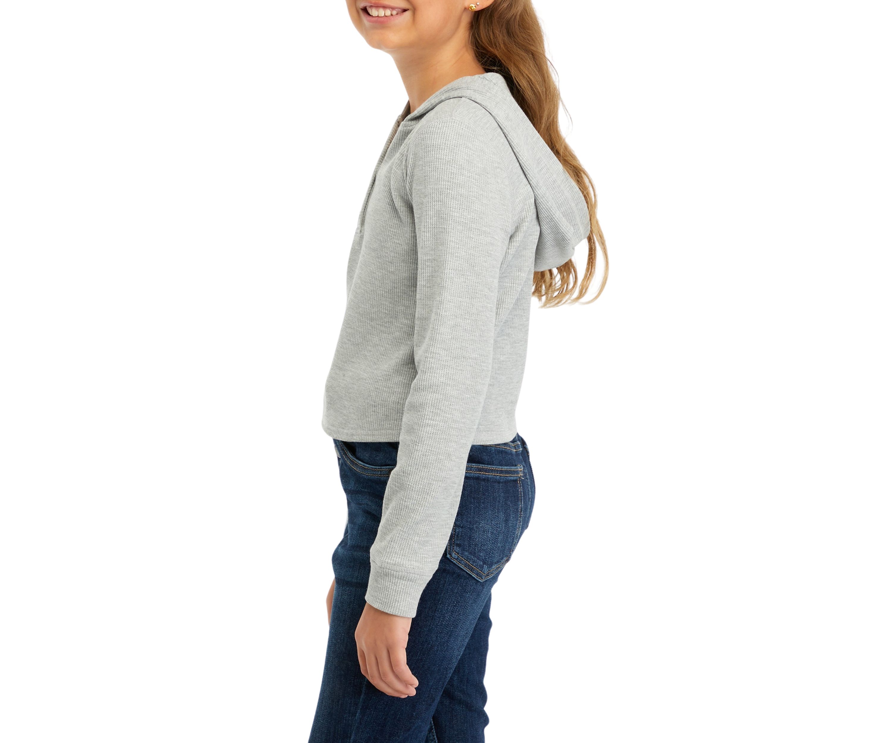 Girls 7-16 Thermal Knit Hoodie