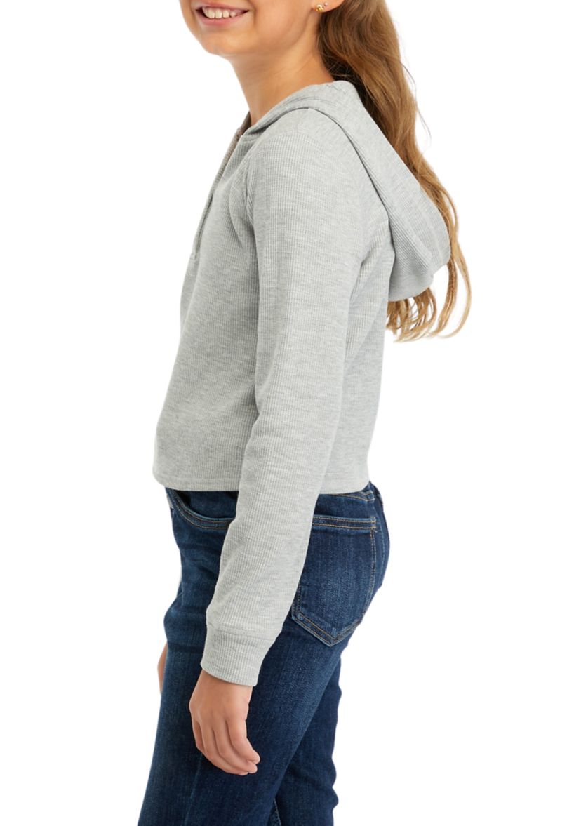 Girls 7-16 Thermal Knit Hoodie
