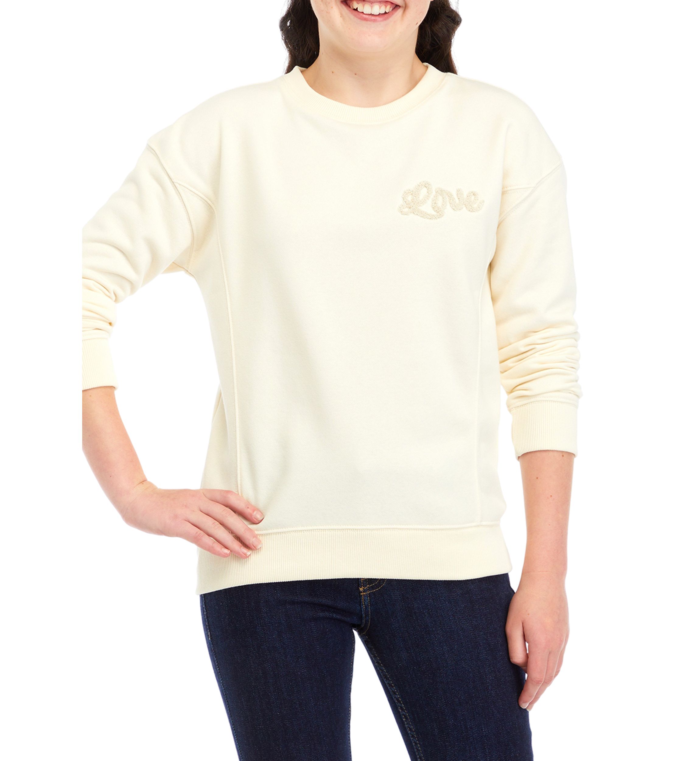 Girls 7-16 Crew Neck Tunic Sweatshirt