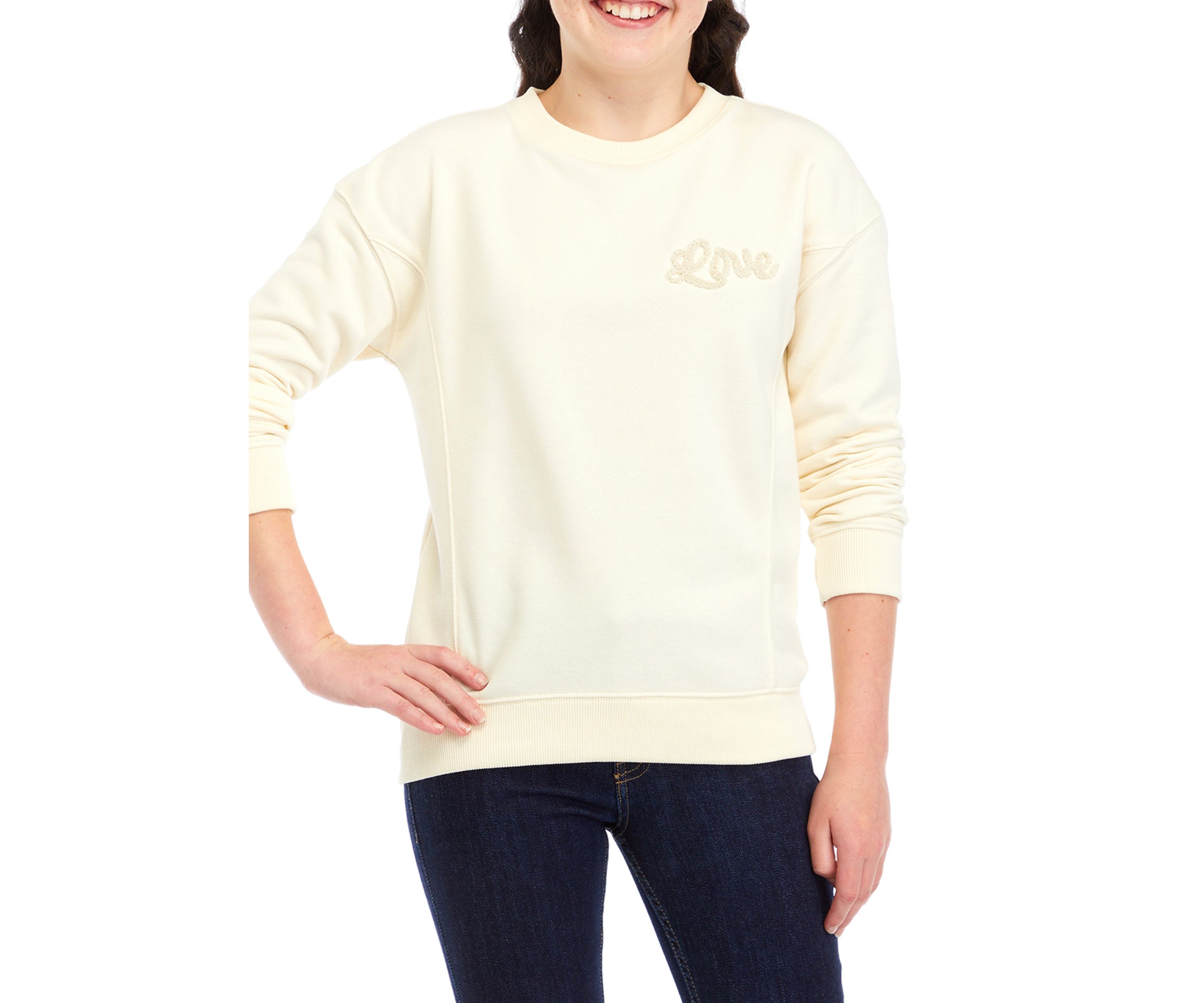 Girls 7-16 Crew Neck Tunic Sweatshirt