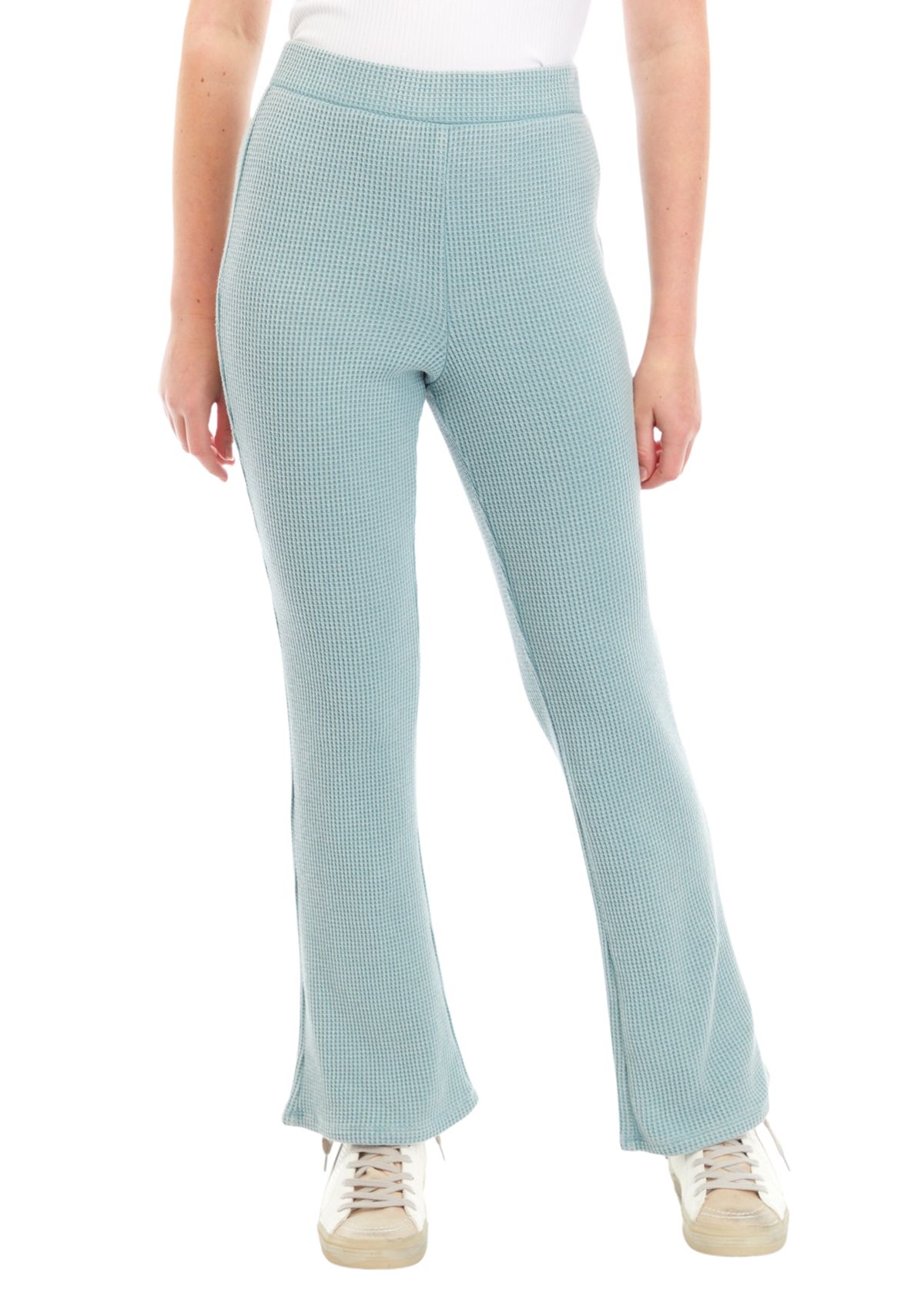 Girls 7-16 Mineral Wash Thermal Knit Pants