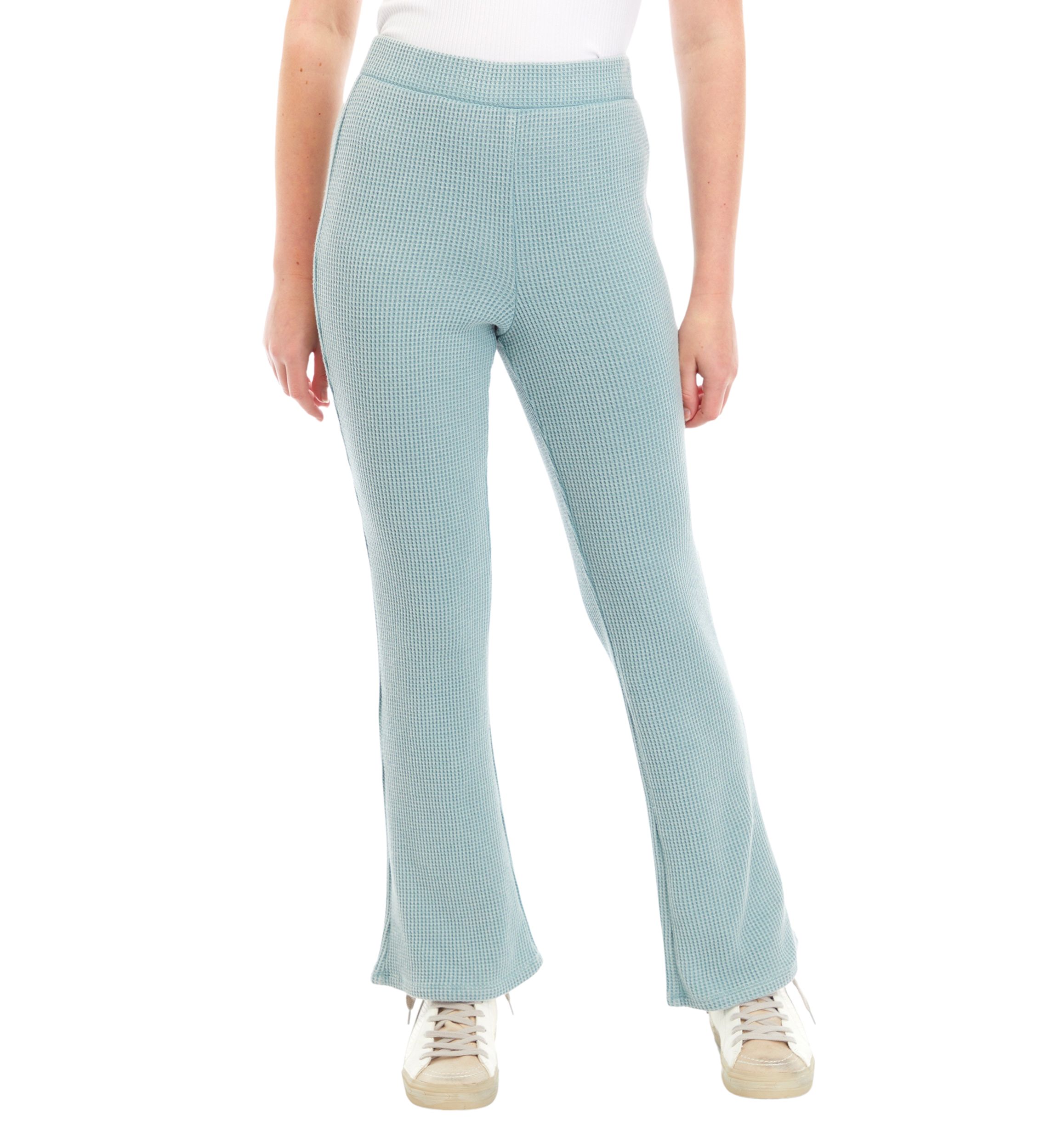 Girls 7-16 Mineral Wash Thermal Knit Pants