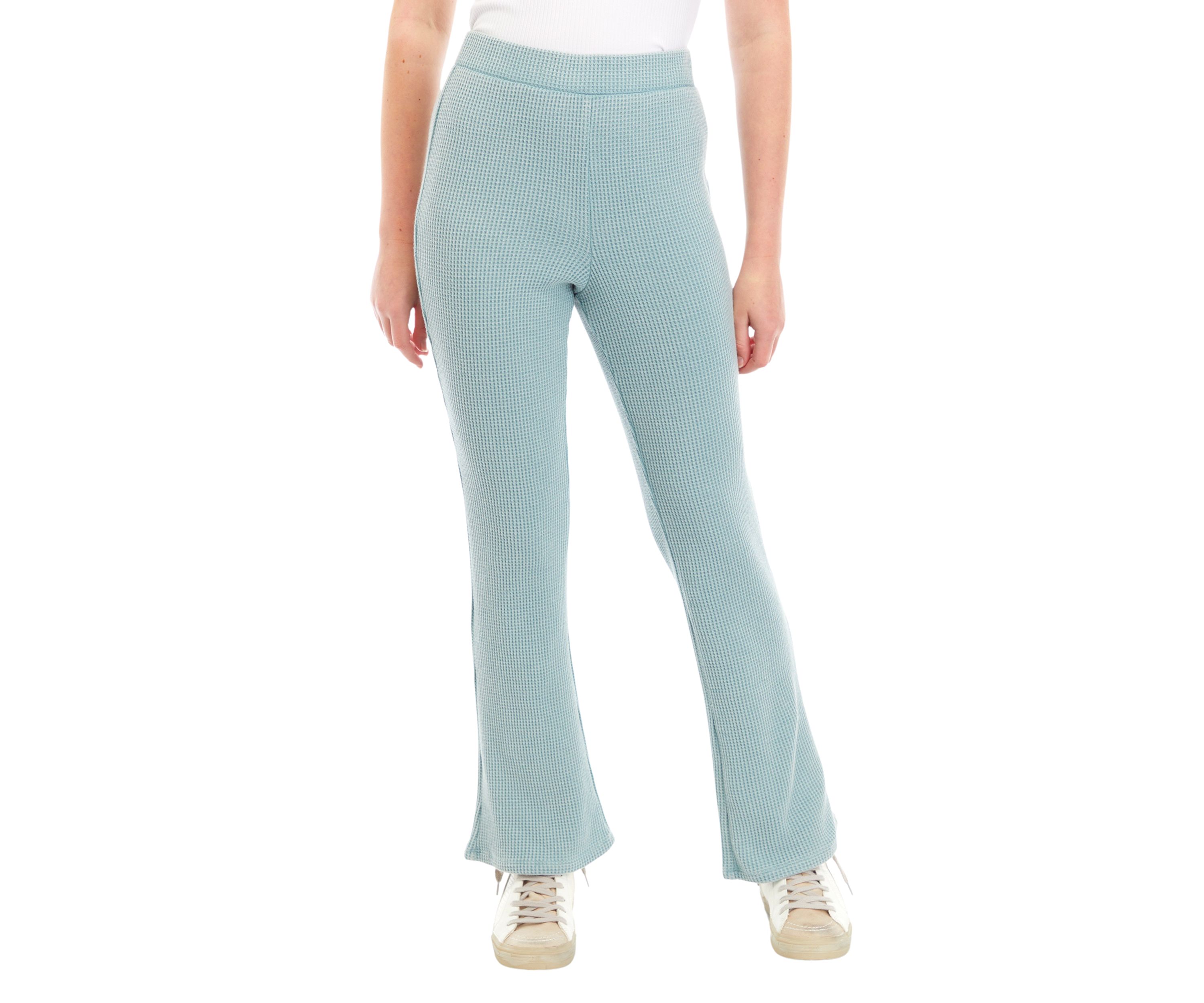 Girls 7-16 Mineral Wash Thermal Knit Pants