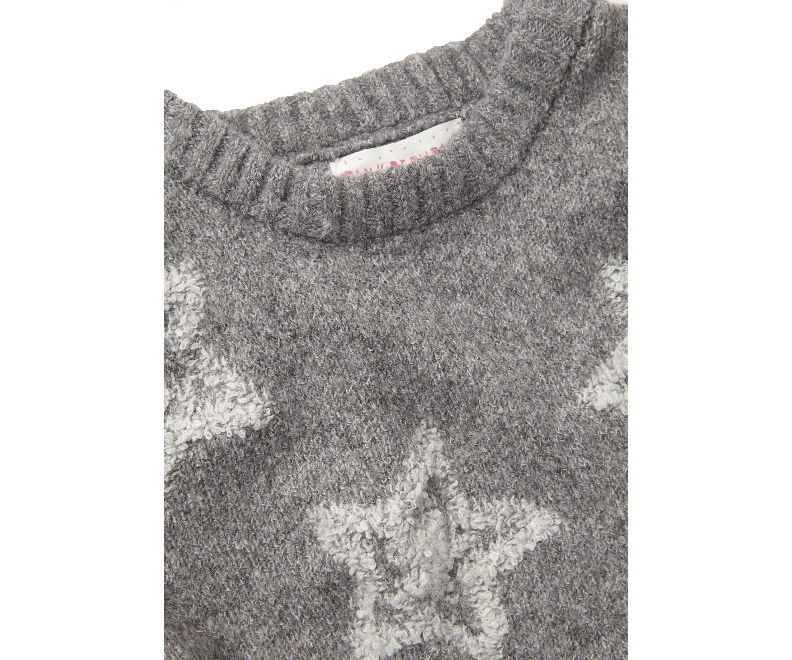 Girls 4-6x Allover Print Stars Sweater