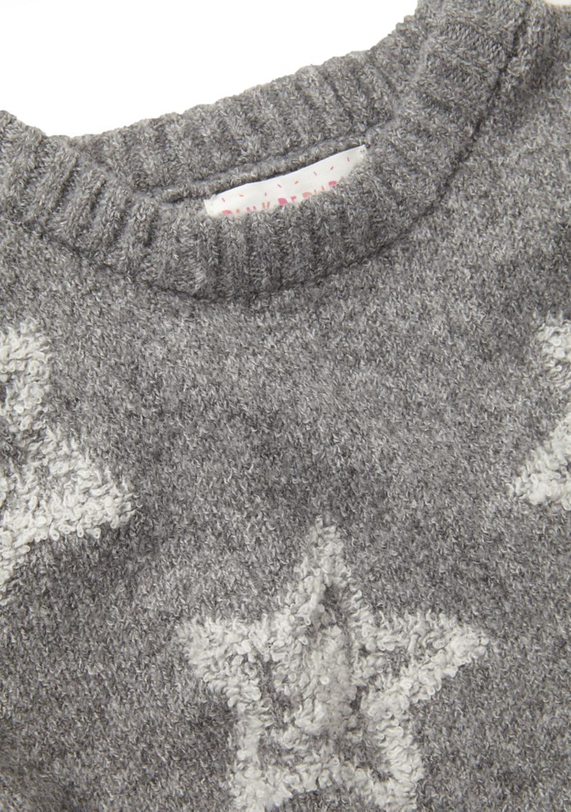 Girls 4-6x Allover Print Stars Sweater