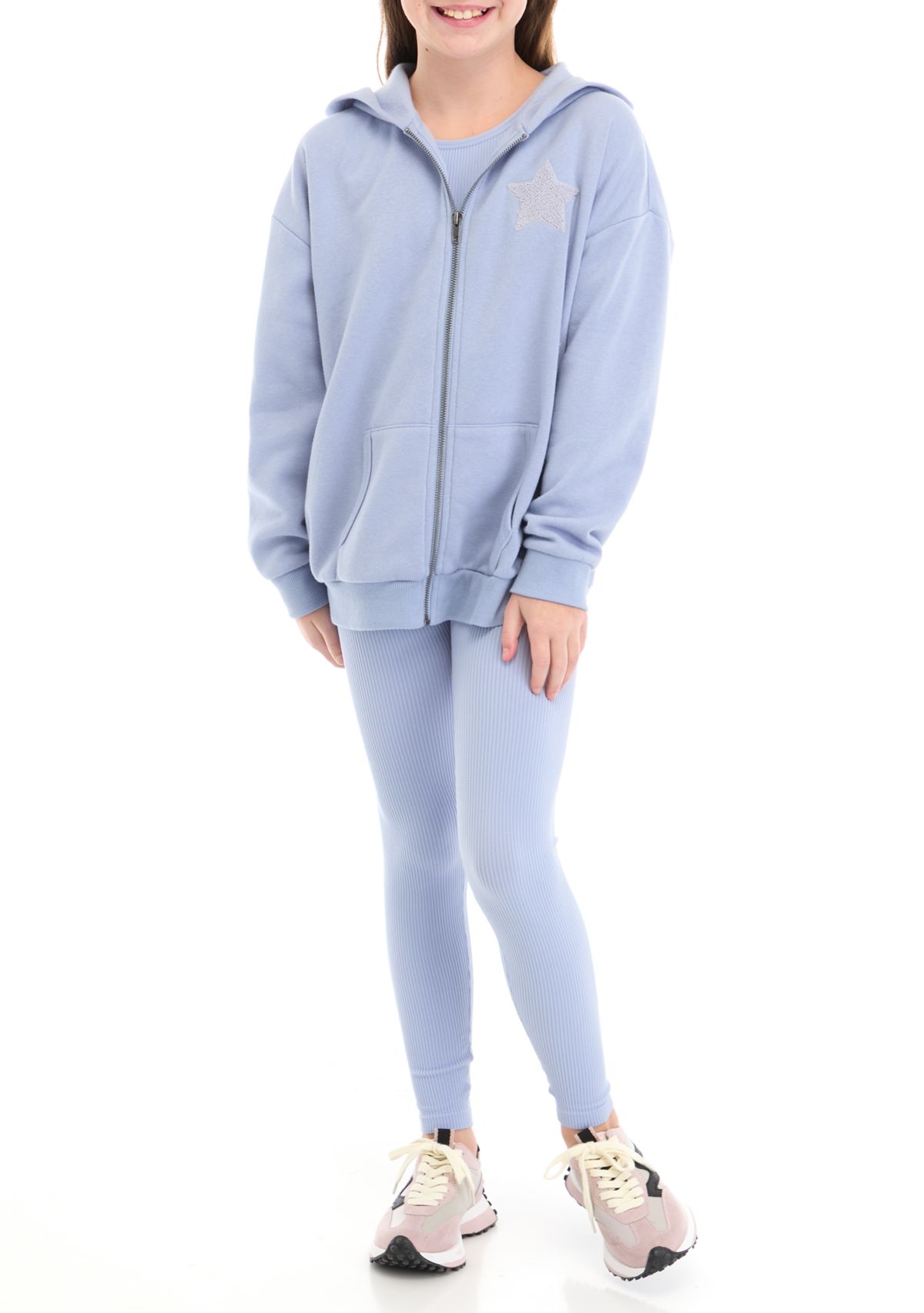 Girls 7-16 Seamless Set with Hoodie, Tank, and Leggings
