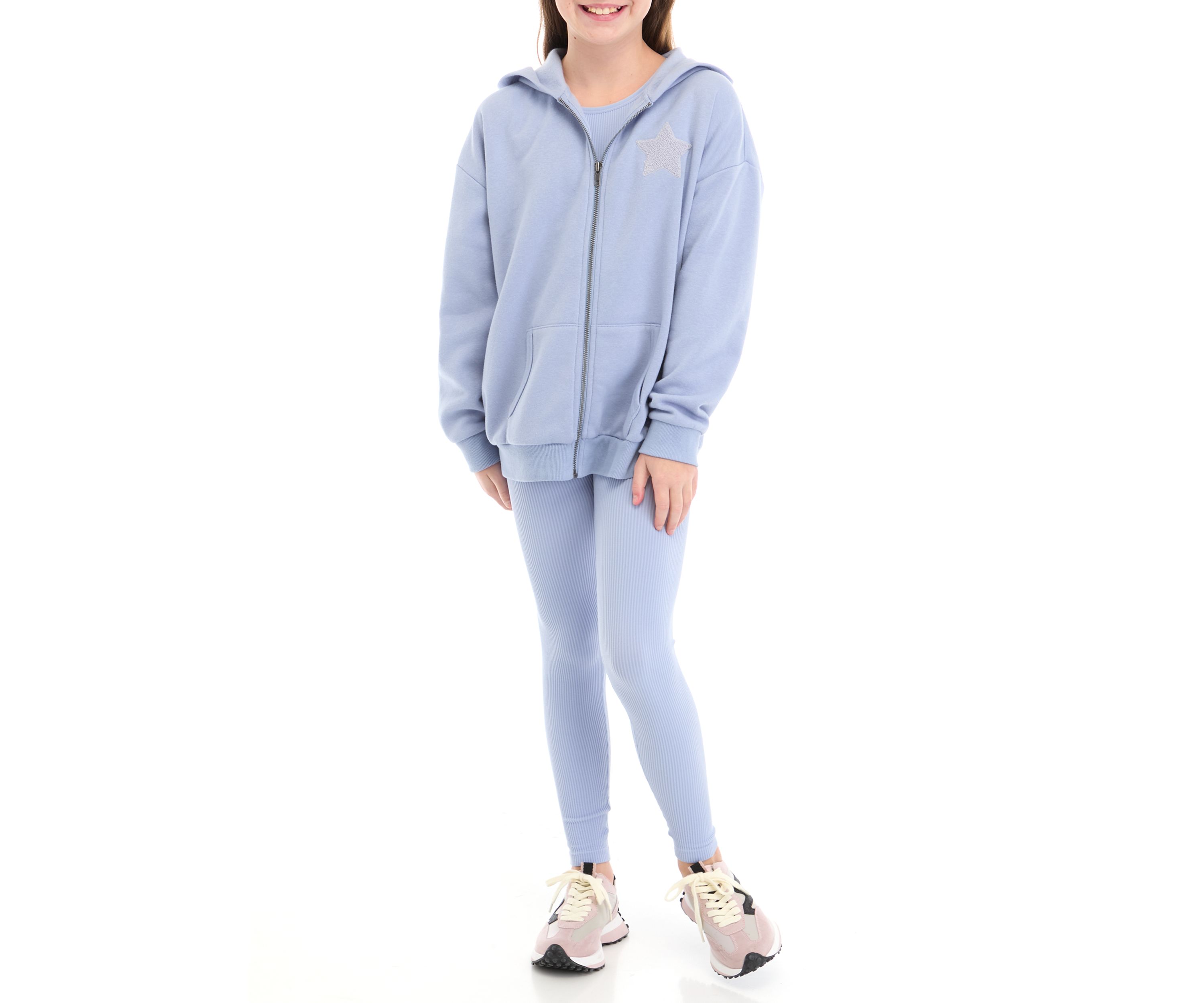 Girls 7-16 Seamless Set with Hoodie, Tank, and Leggings