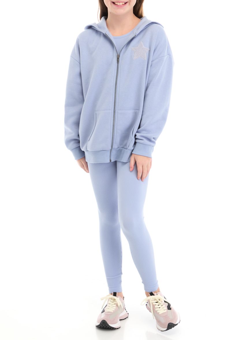 Girls 7-16 Seamless Set with Hoodie, Tank, and Leggings