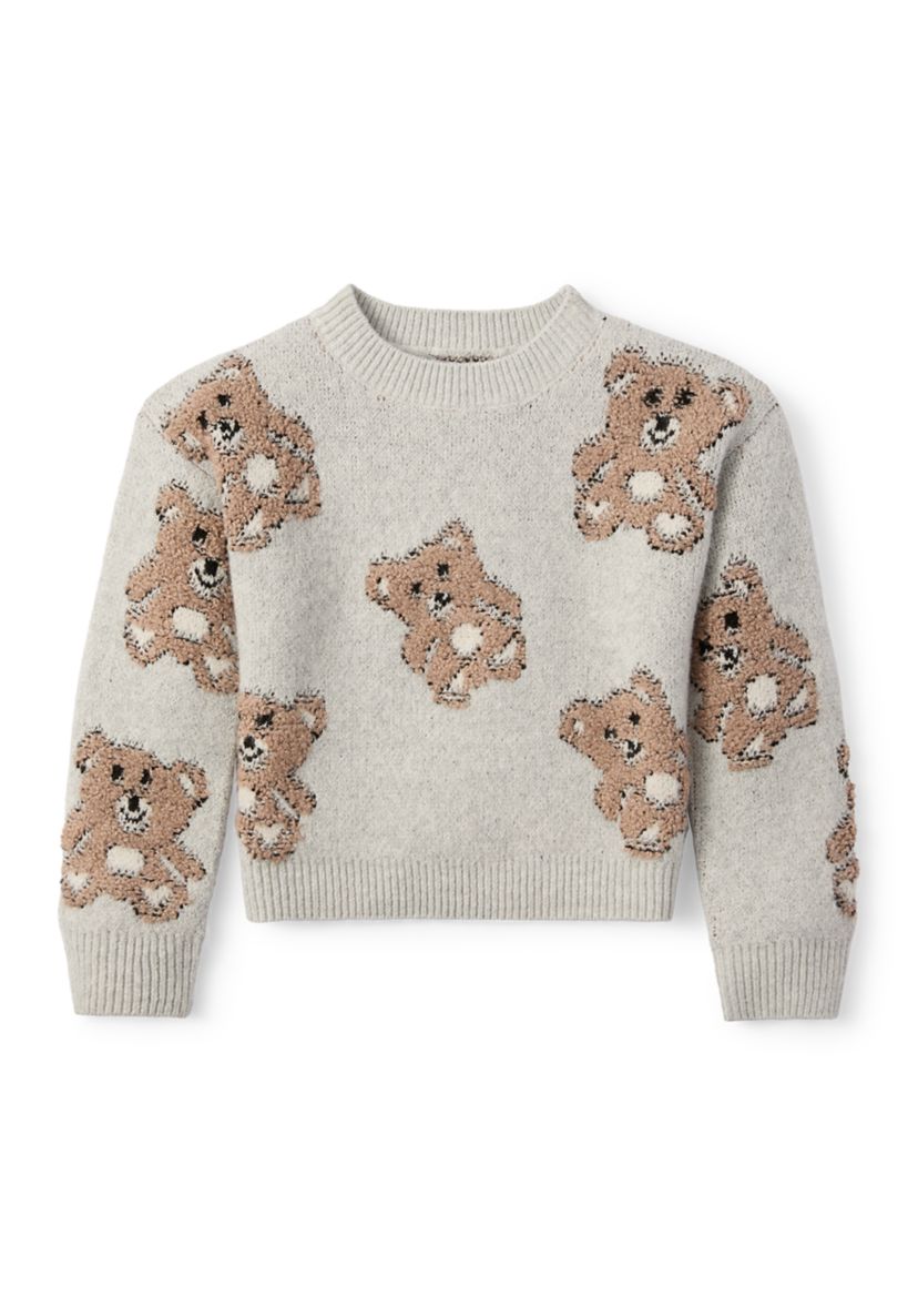 Girls 4-6x Intarsia Bear Sweater