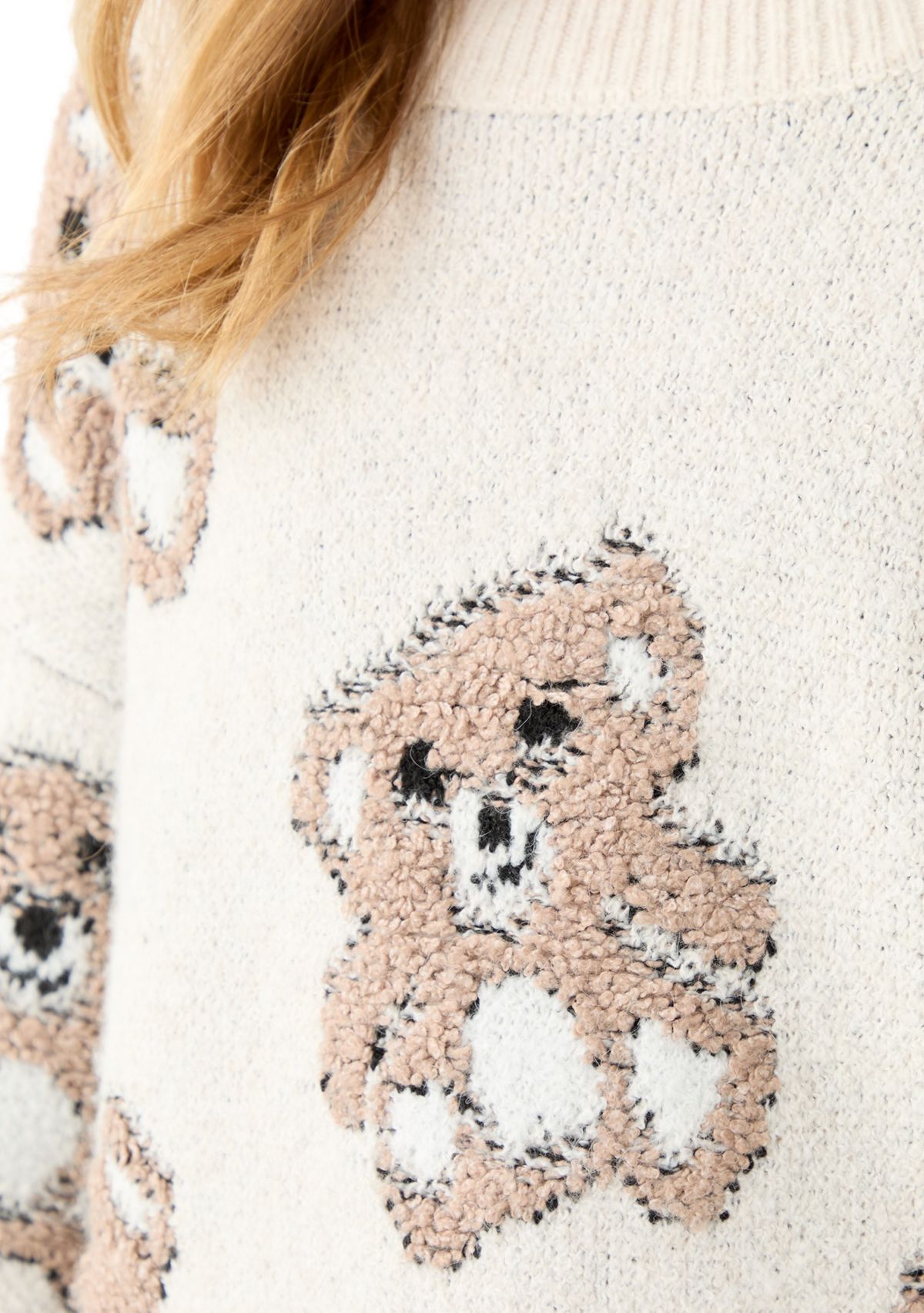 Girls 7-16 Bears Intarsia Sweater