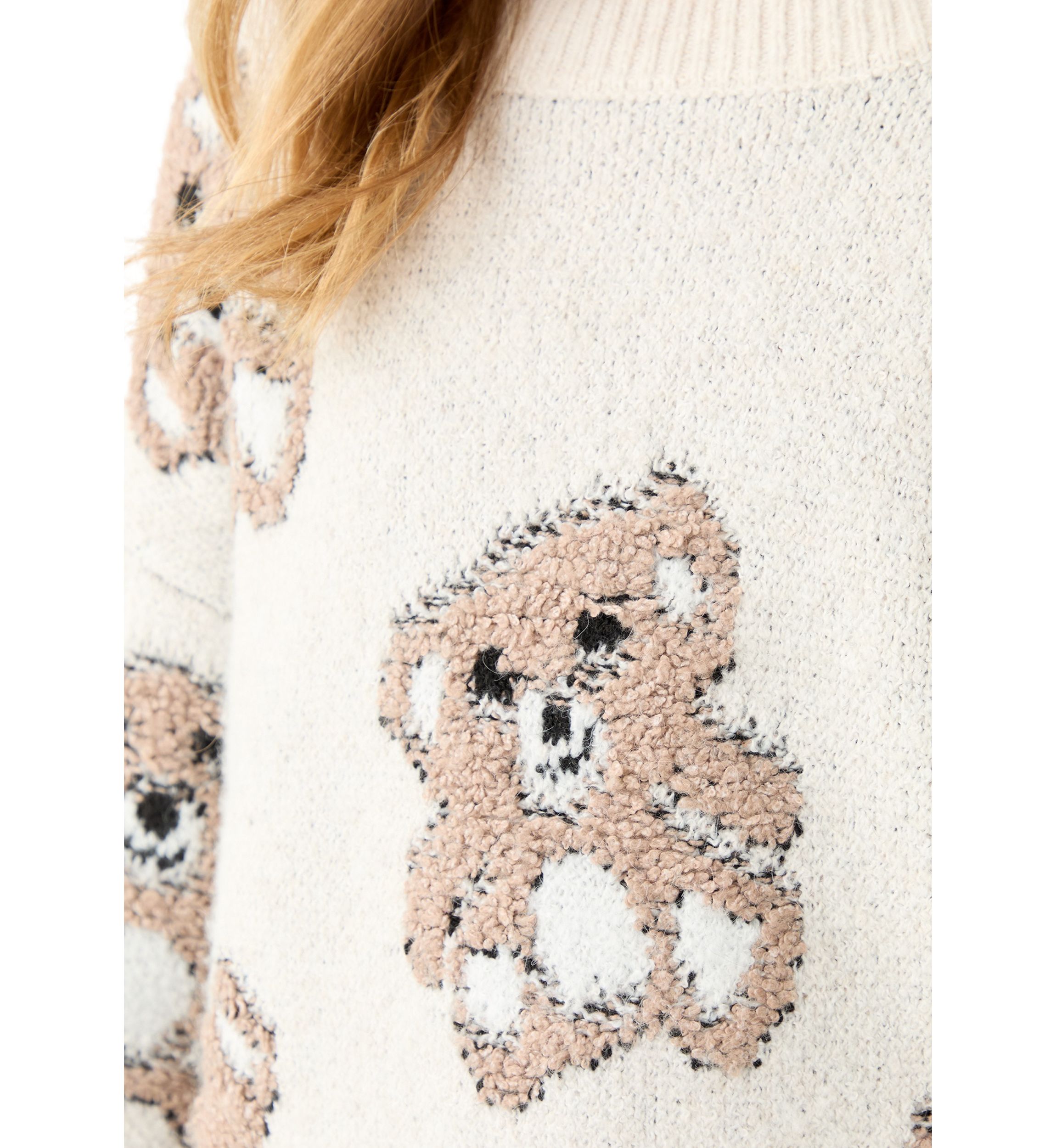 Girls 7-16 Bears Intarsia Sweater