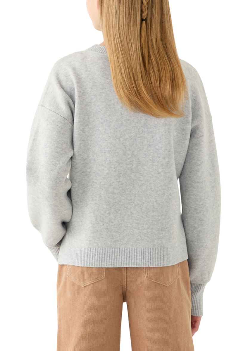 Girl 7-16 Long Sleeve Intarsia Sweater
