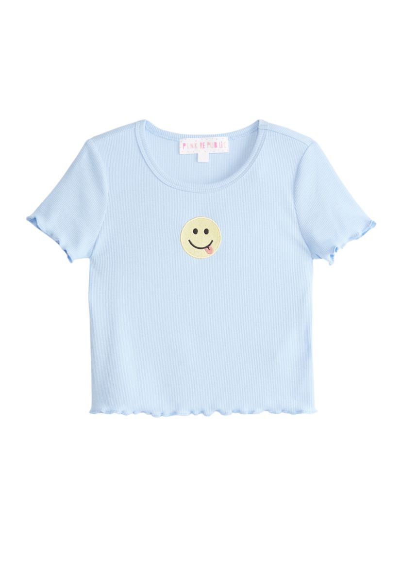 Girls 4-6x Short Sleeve Knit Top