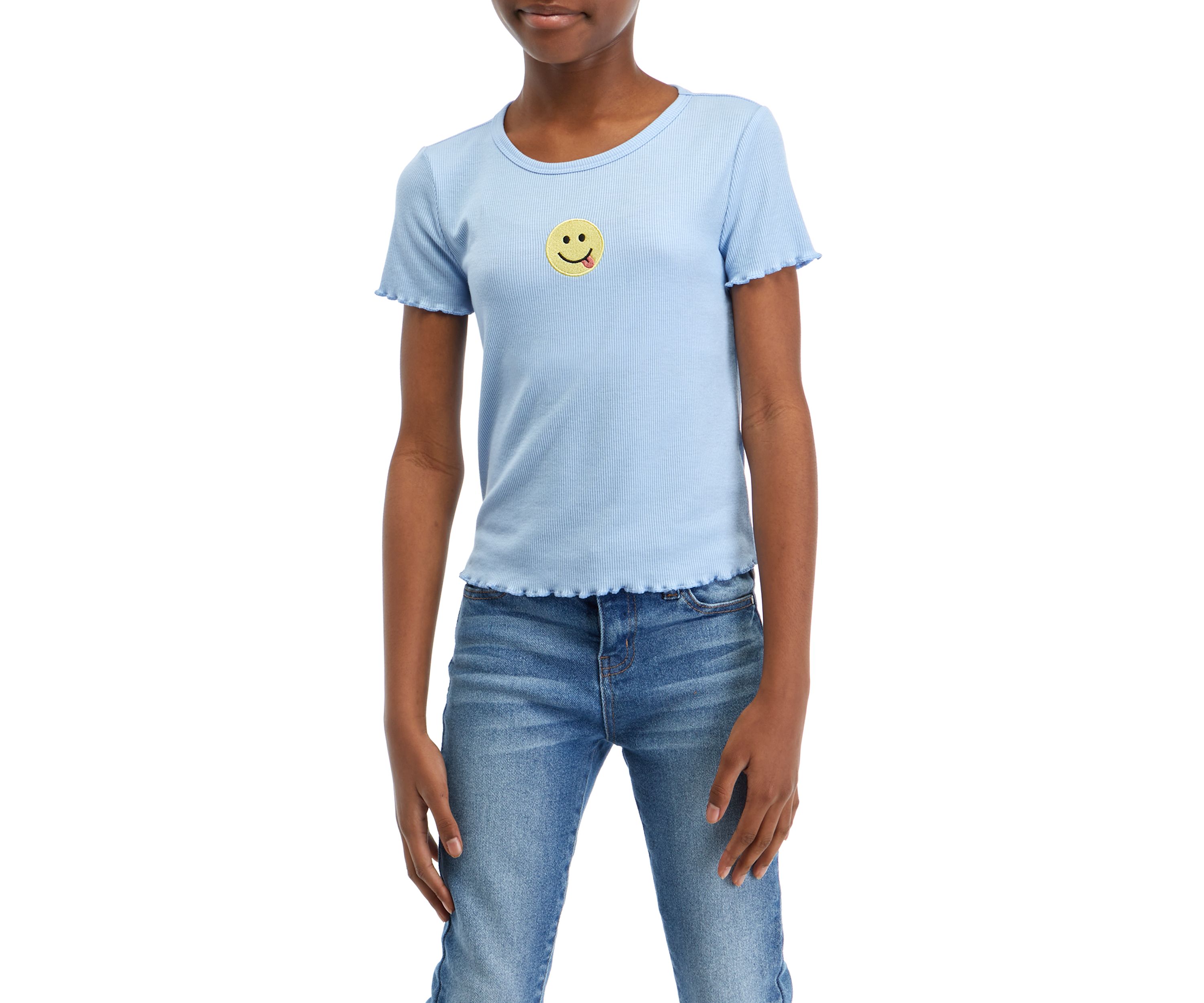 Girls 7-16 Short Sleeve Knit Top