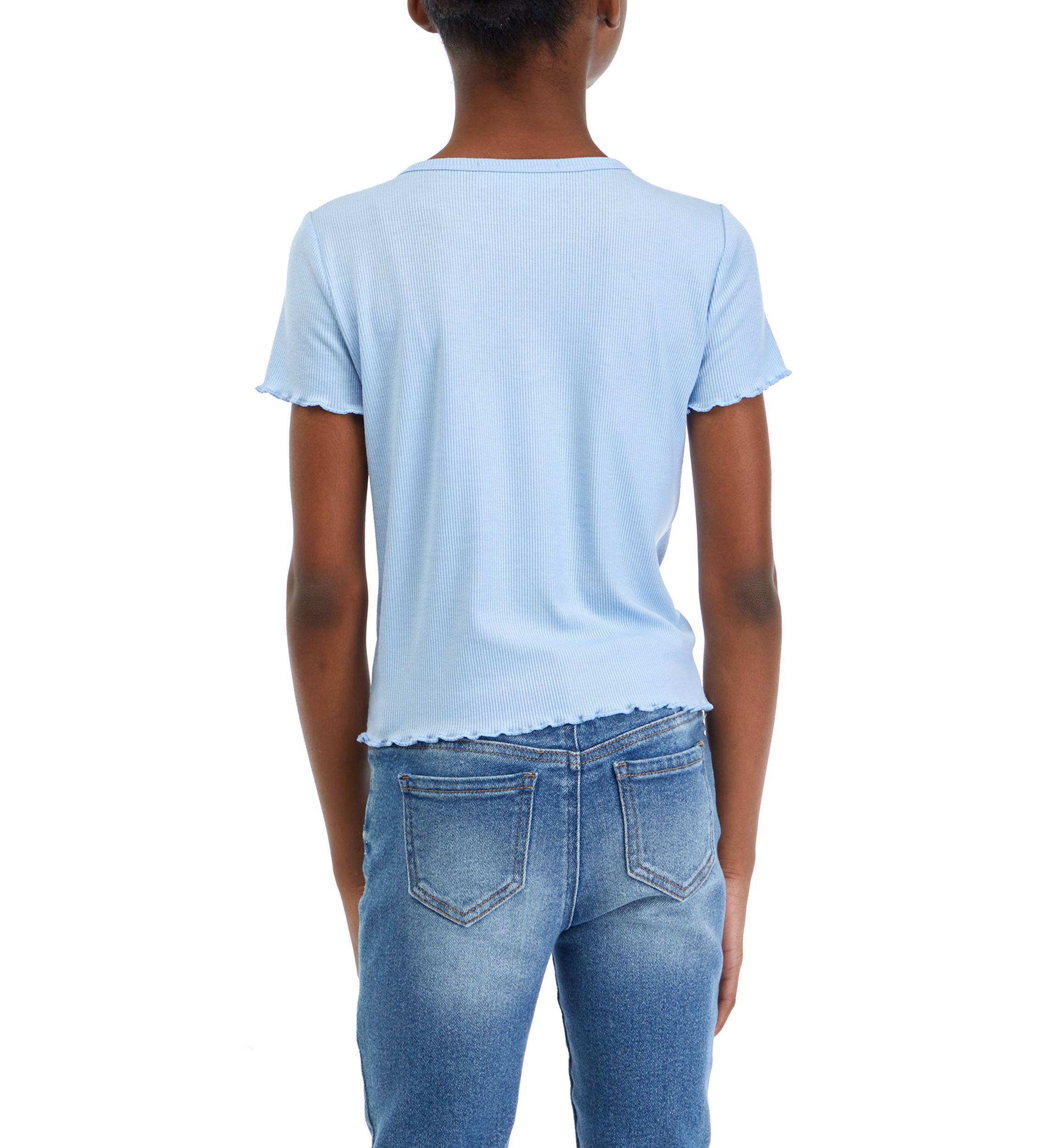 Girls 7-16 Short Sleeve Knit Top