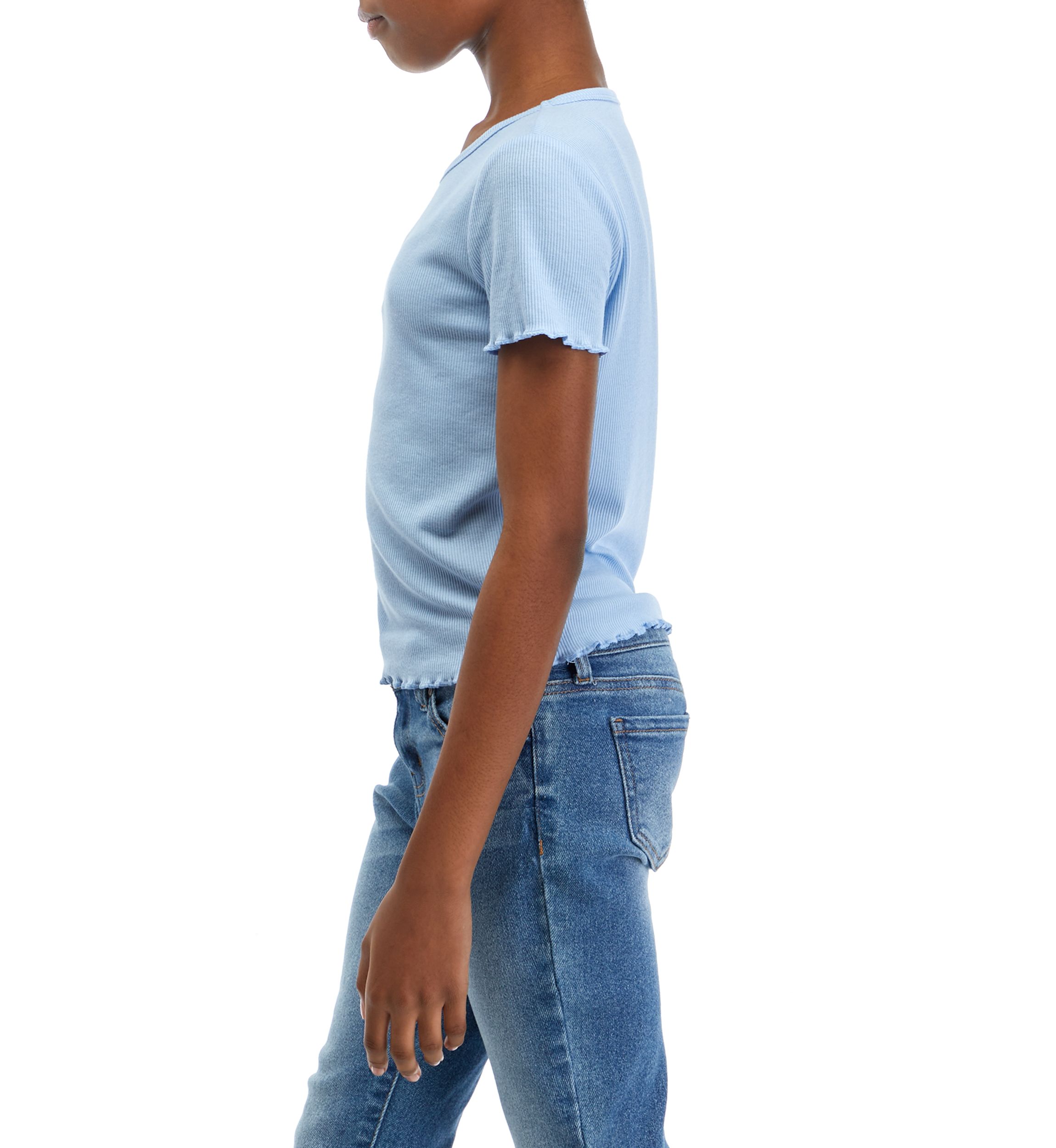 Girls 7-16 Short Sleeve Knit Top