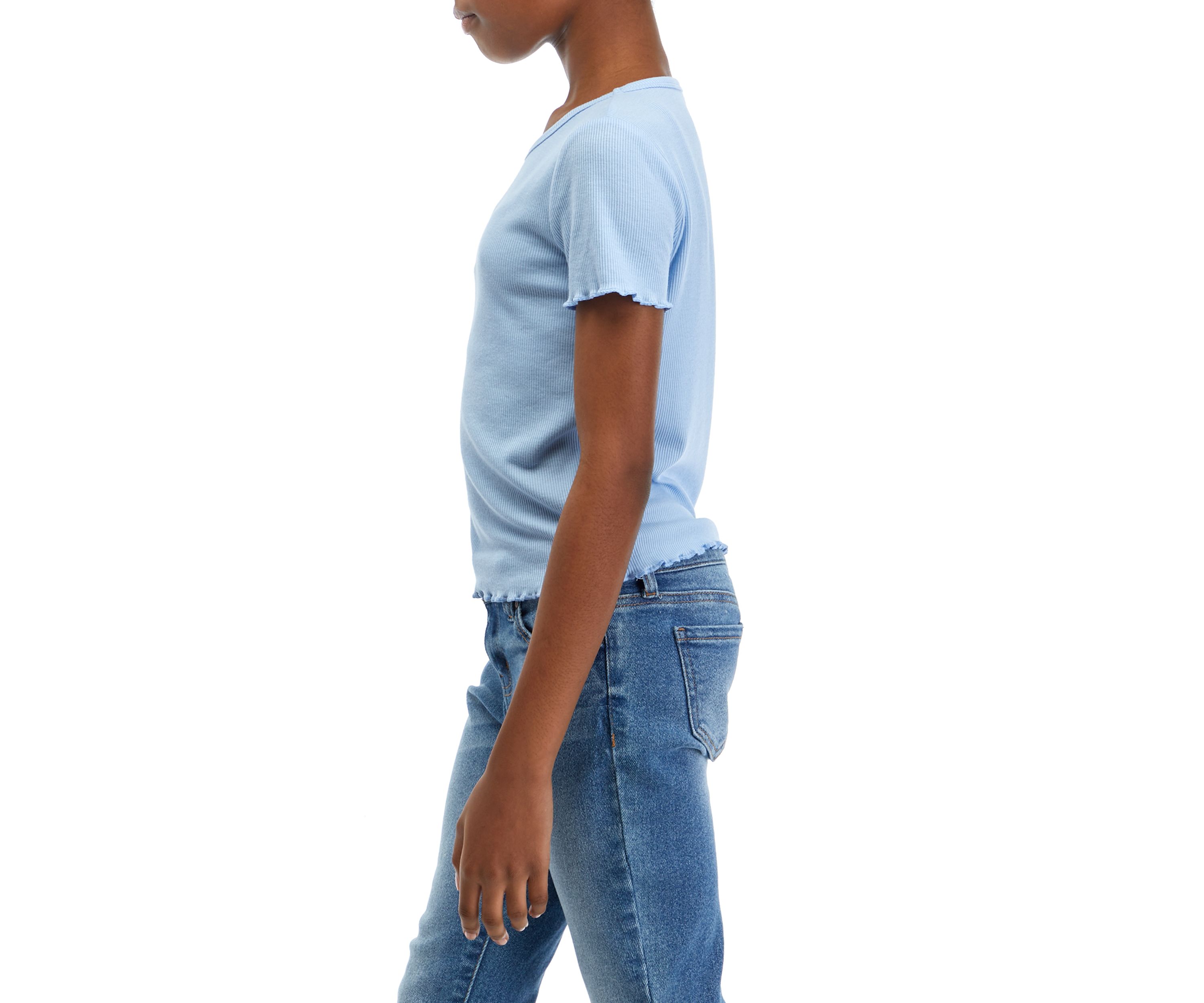 Girls 7-16 Short Sleeve Knit Top