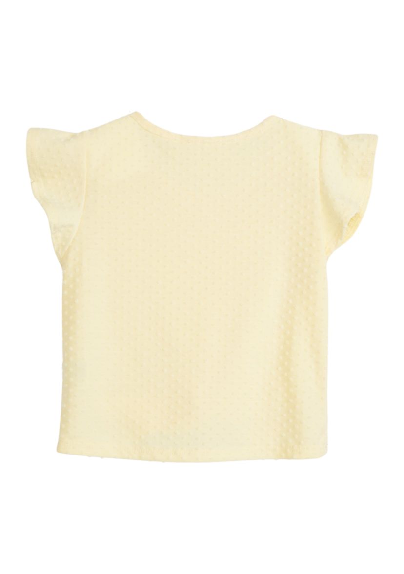 Girls 4-6x Twist Front Flutter Sleeve Top