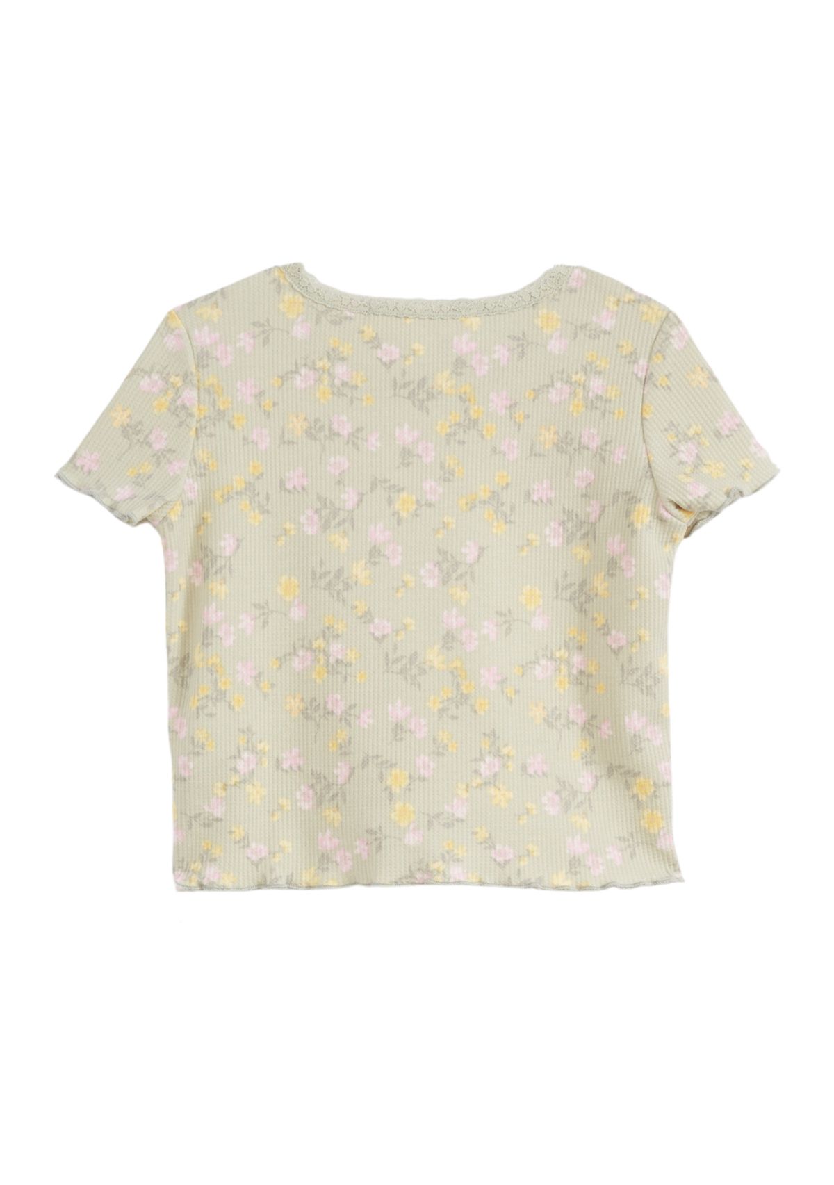Girls 4-6x Lace Scoop Neck Top