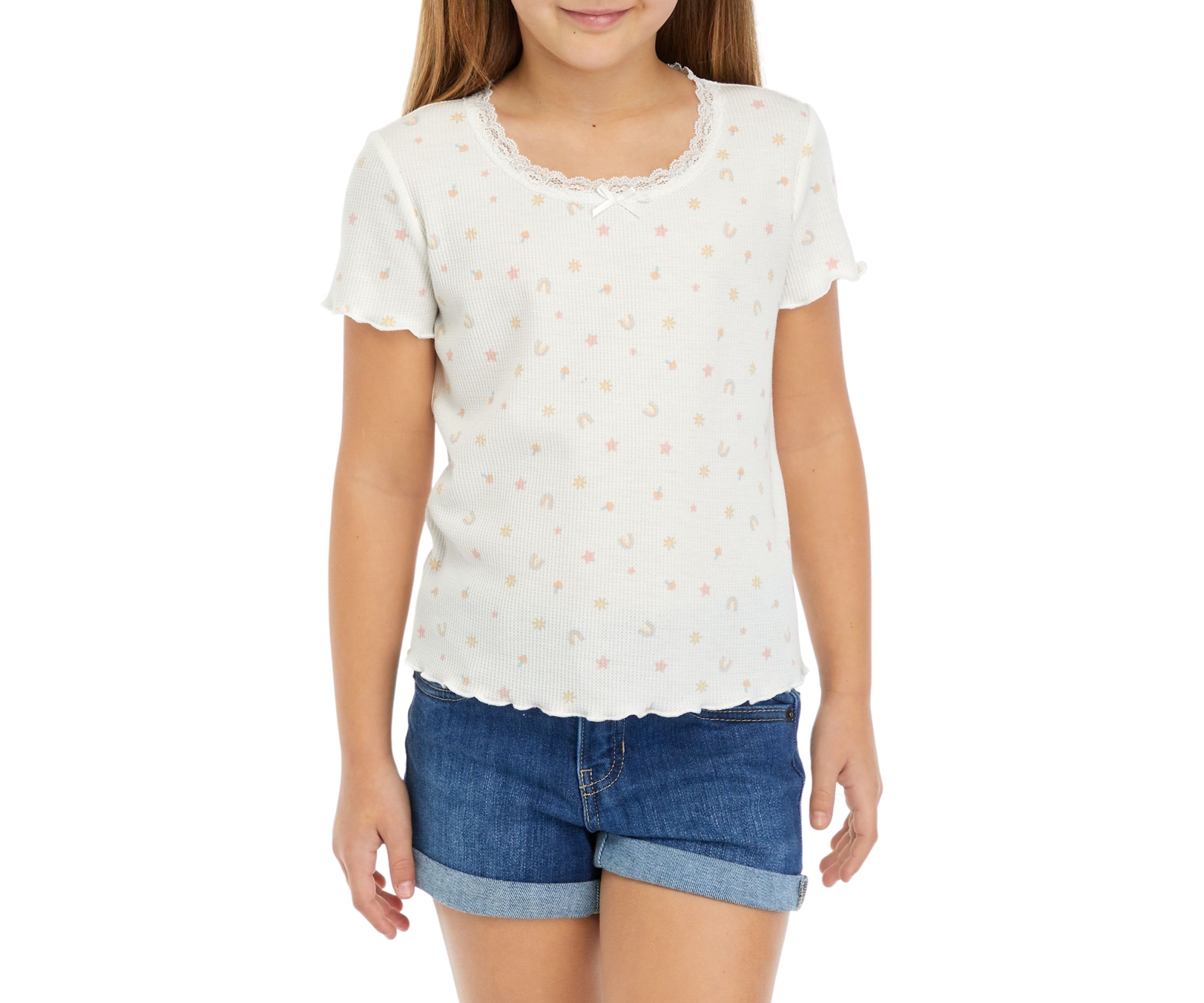 Girls 7-16 Lace Scoop Neck Top