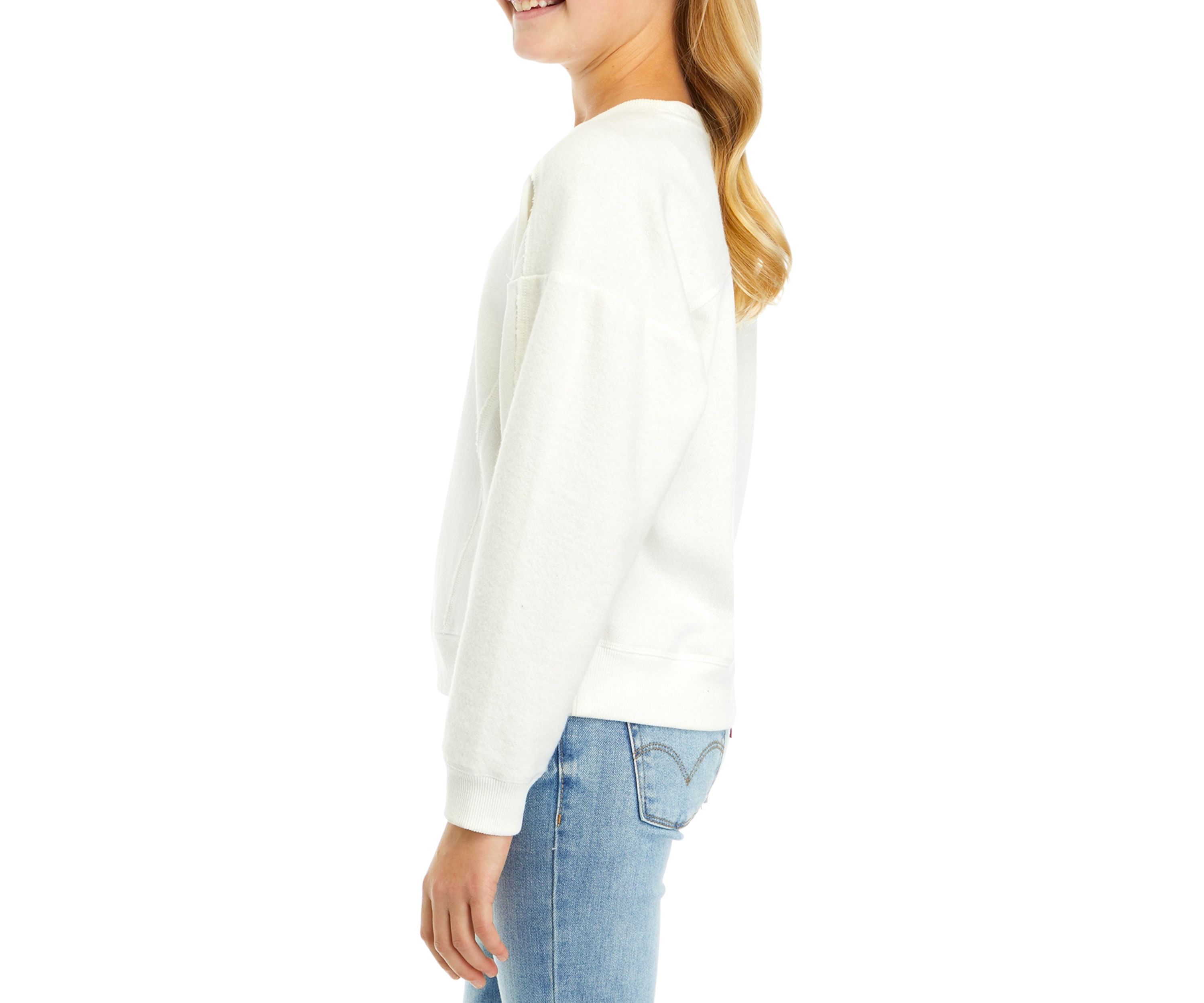 Girls 7-16 Oversized Crew Neck Sweatshirt with Panels 