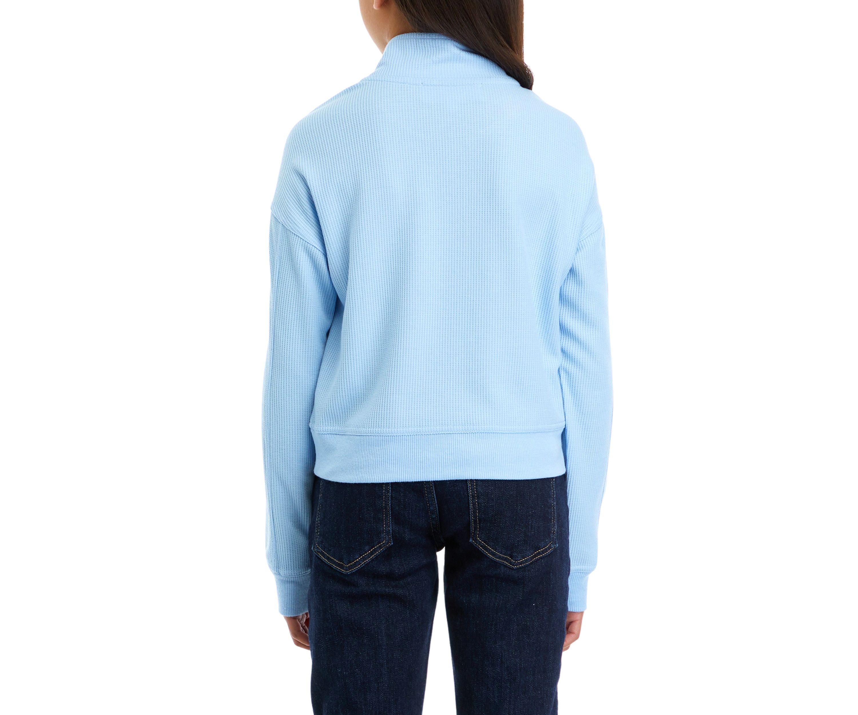 Girls 7-16 Long Sleeve Quarter Zip Sweatshirt 