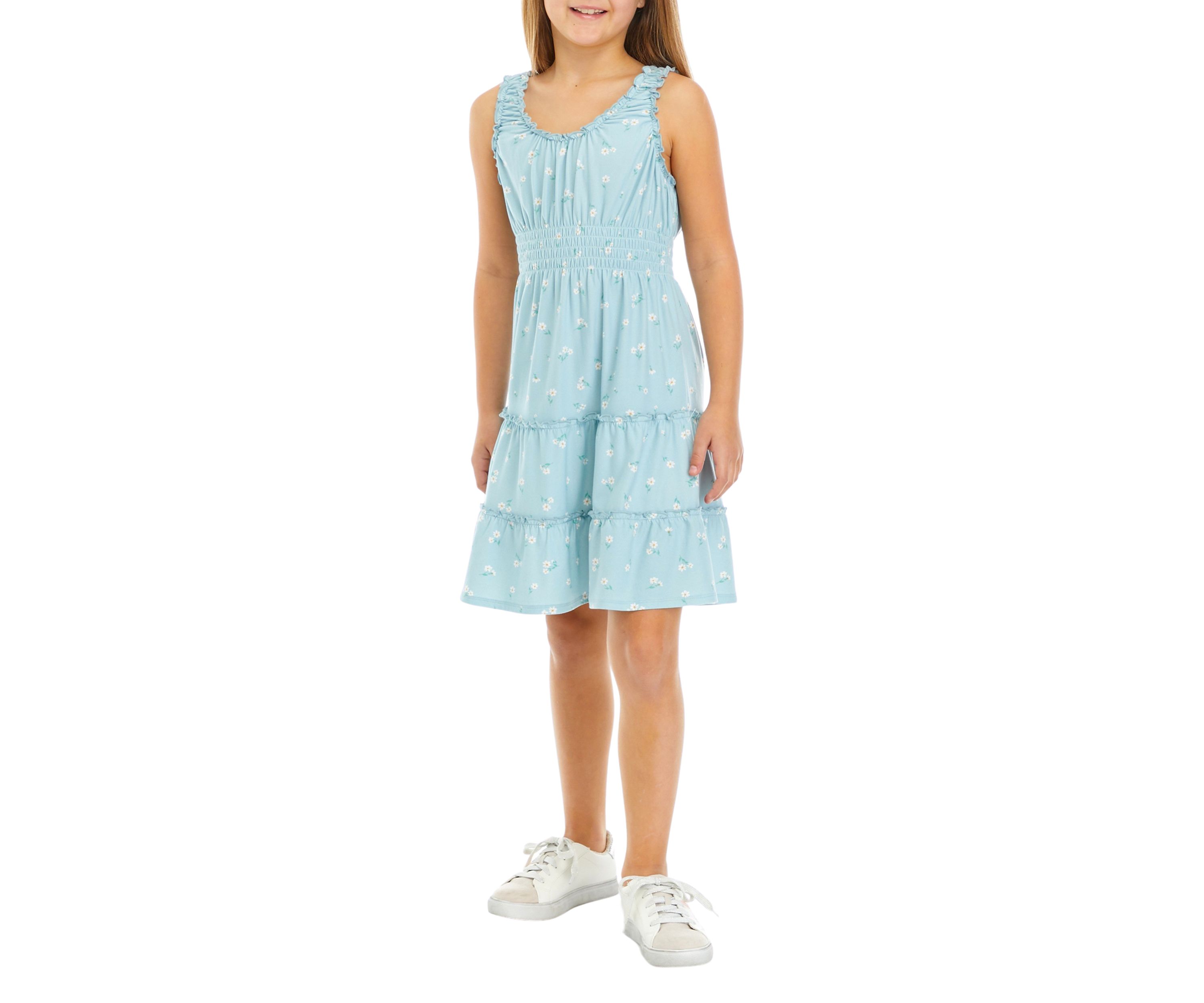 Girls 7-16 Sleeveless Floral Tiered Dress