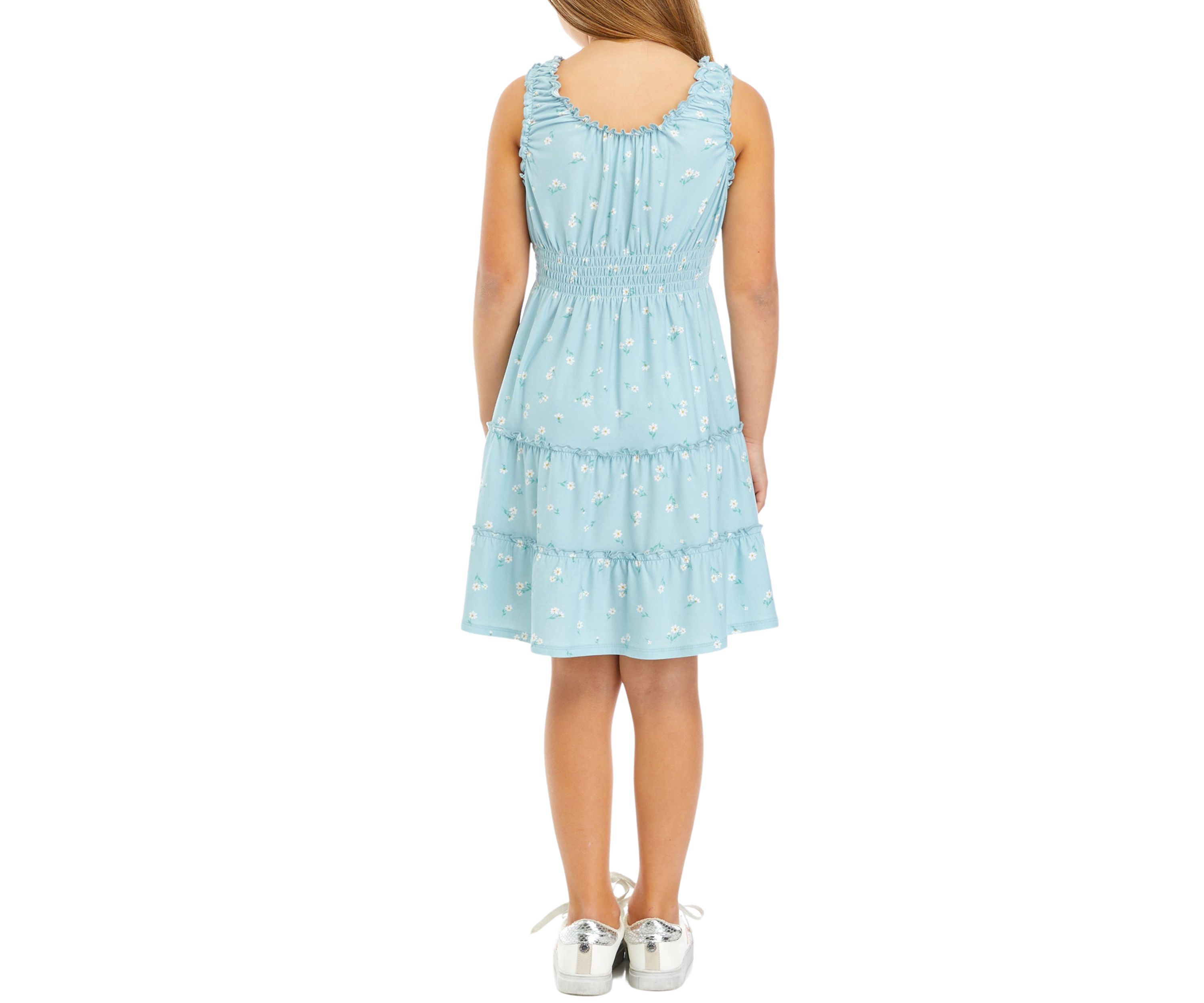 Girls 7-16 Sleeveless Floral Tiered Dress