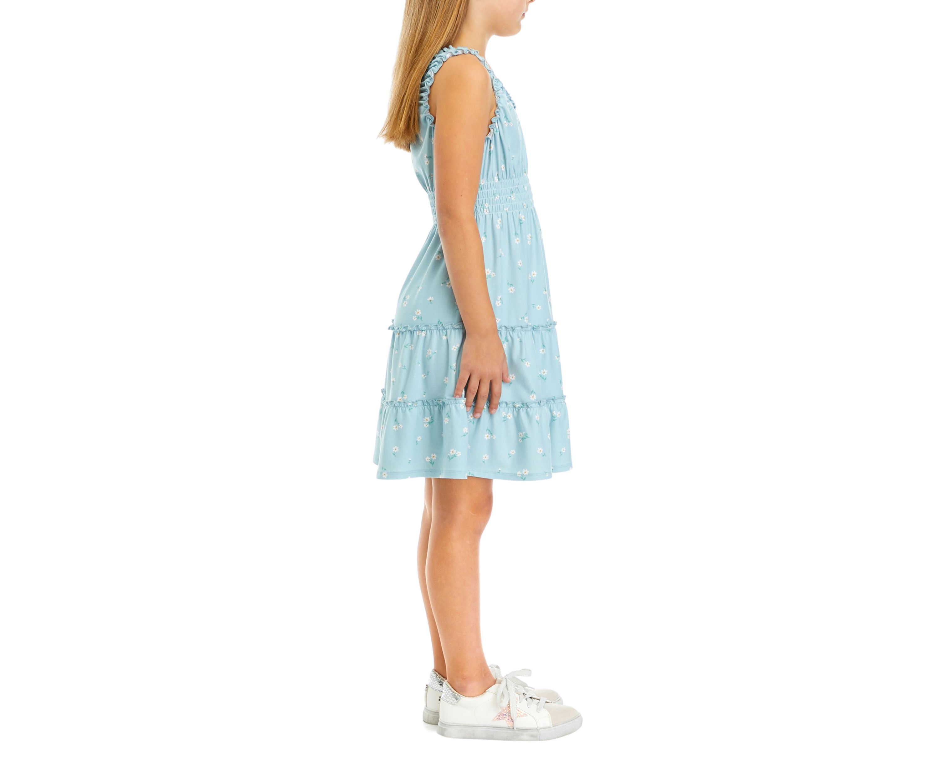 Girls 7-16 Sleeveless Floral Tiered Dress
