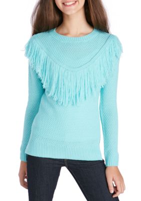 Pink Republic Fringe Sweater Girls 7 16 belk