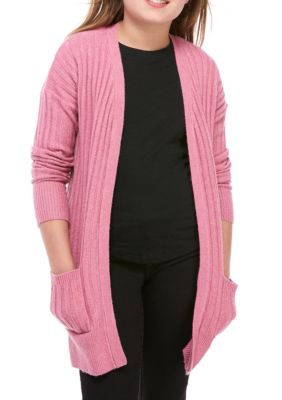 Pink Republic Girls 7-16 Lace-Up Back Long Cardigan | belk