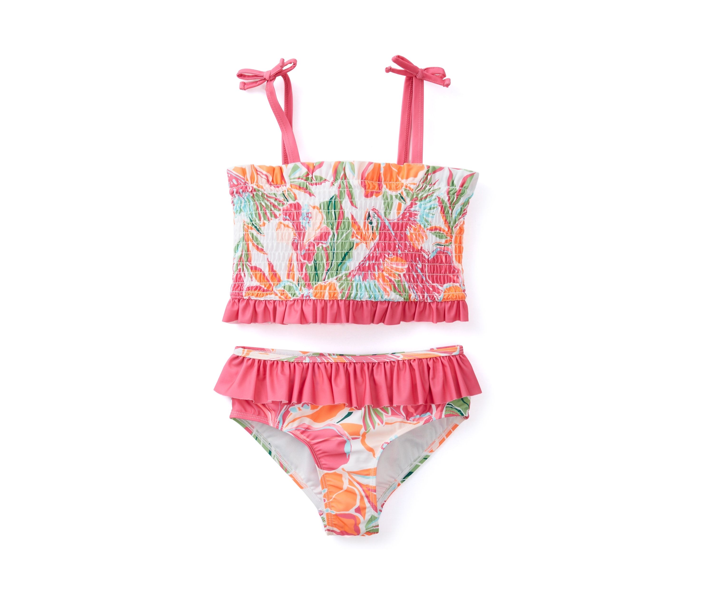 Girls 4-6x Floral Printed 2 Piece Swimsuit